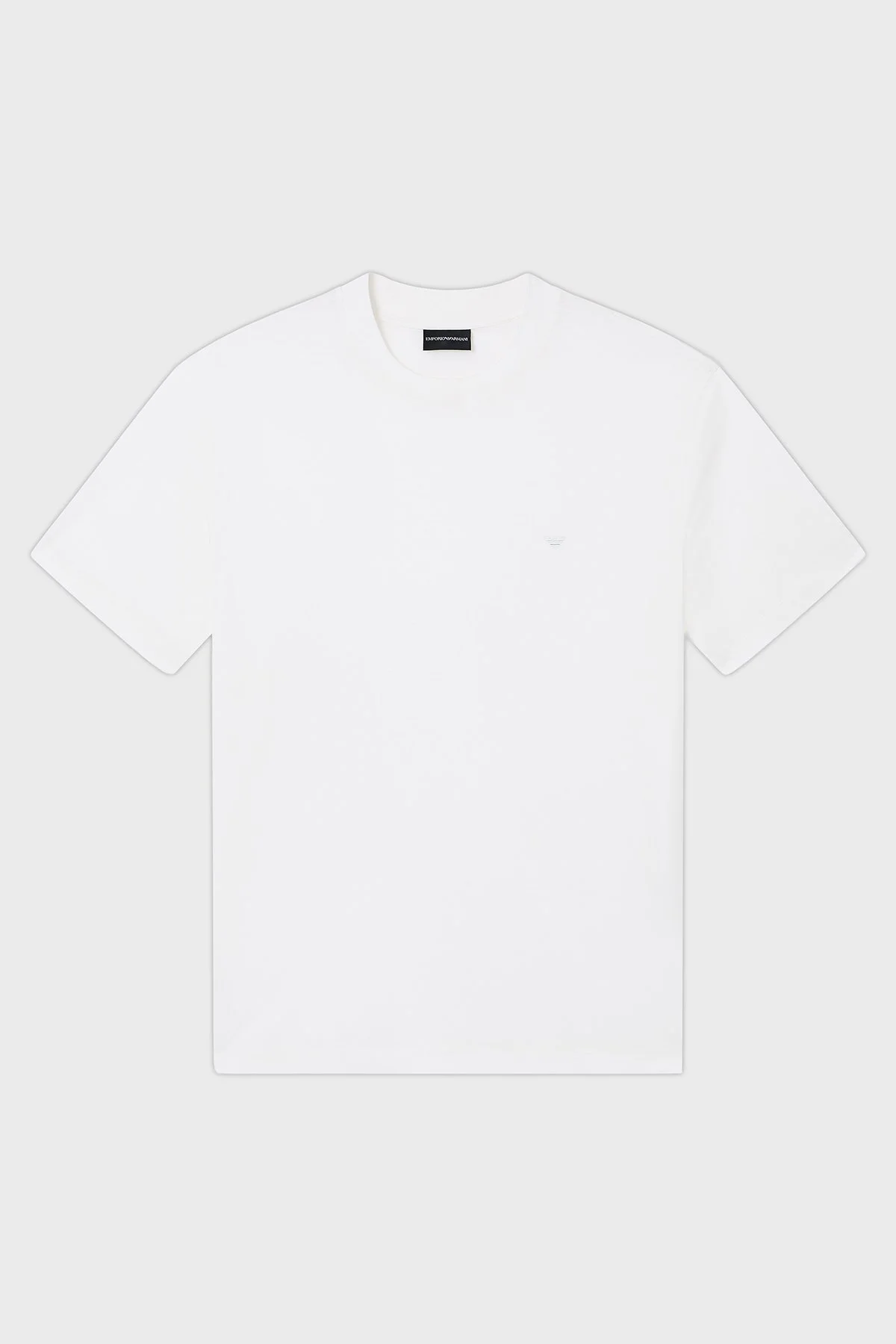 Emporio Armani Pamuk Karışımlı Regular Fit Bisiklet Yaka Erkek T Shirt EM005491 AF24839 U0003 BEYAZ - 1