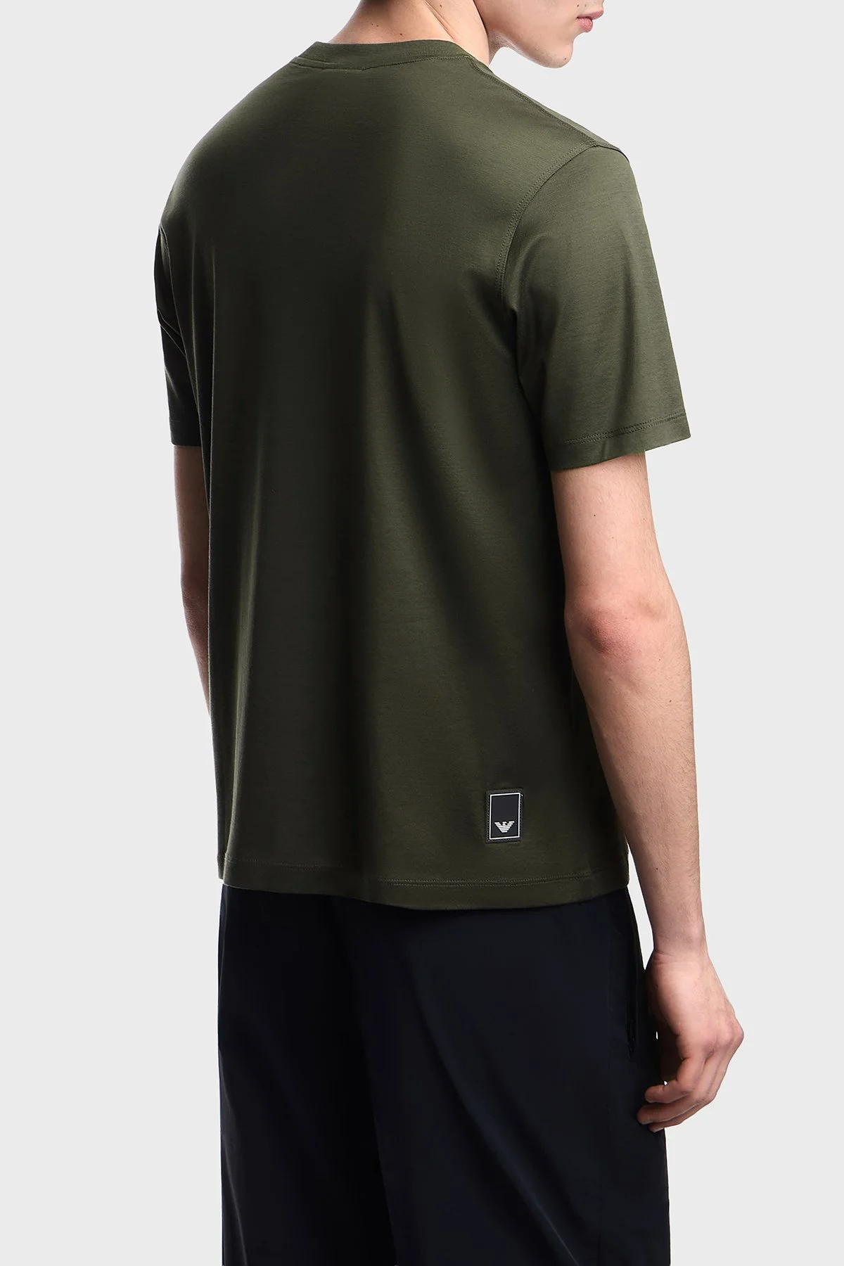 Emporio Armani Pamuk Karışımlı Regular Fit Bisiklet Yaka Erkek T Shirt EM005491 AF24839 U8121 HAKİ - 3