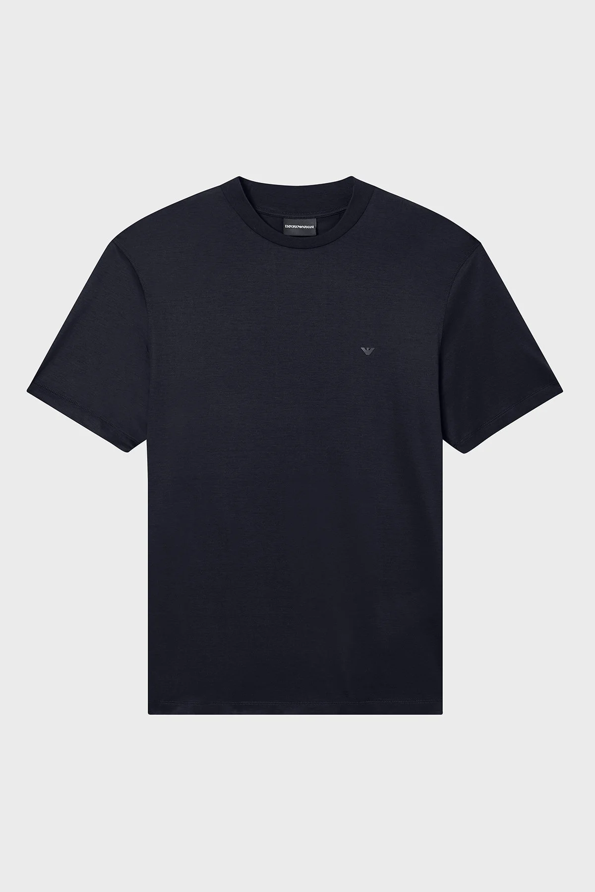 Emporio Armani Pamuk Karışımlı Regular Fit Bisiklet Yaka Erkek T Shirt EM005491 AF24839 UB118 LACİVERT - 5