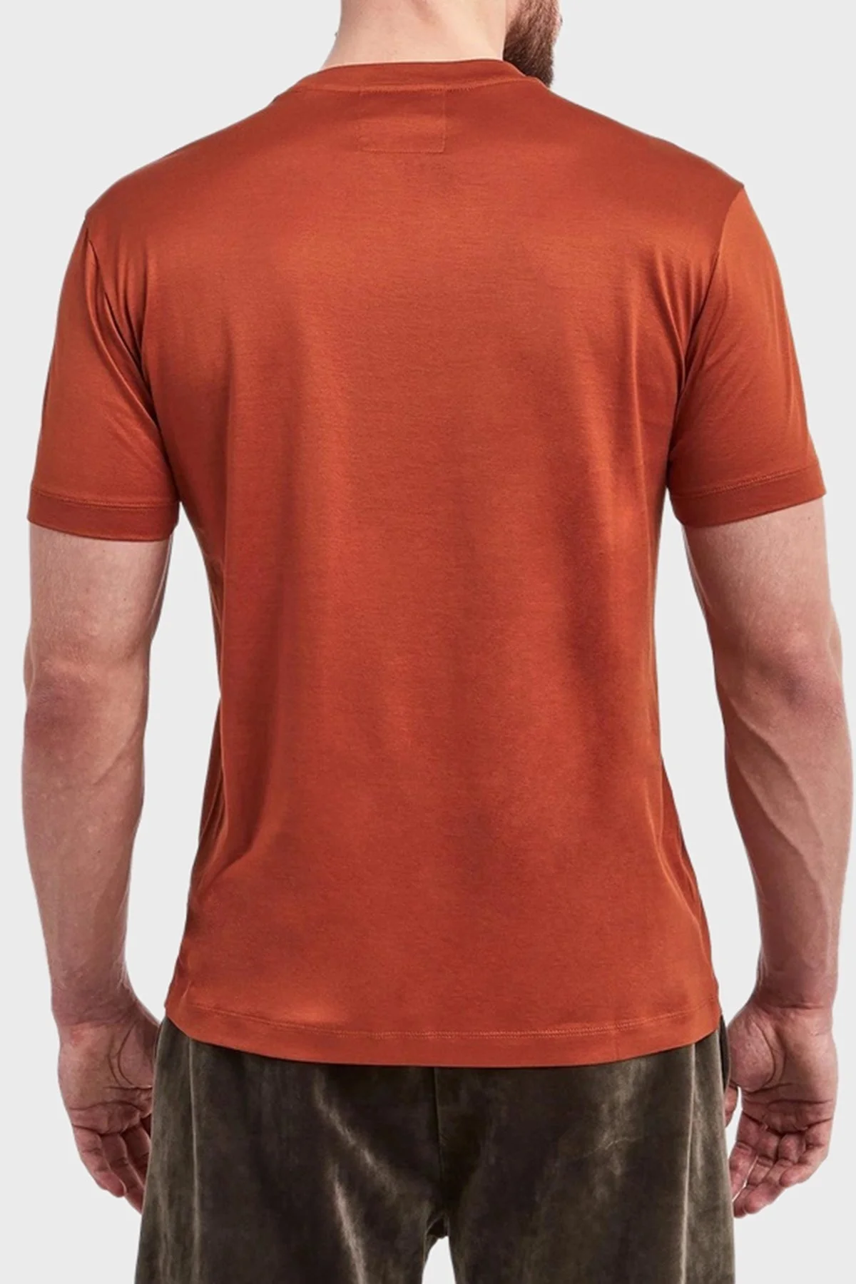 Emporio Armani Pamuk Karışımlı Regular Fit Bisiklet Yaka Logolu Erkek T Shirt 8N1TD8 1JUVZ U5035 KIRMIZI - 5