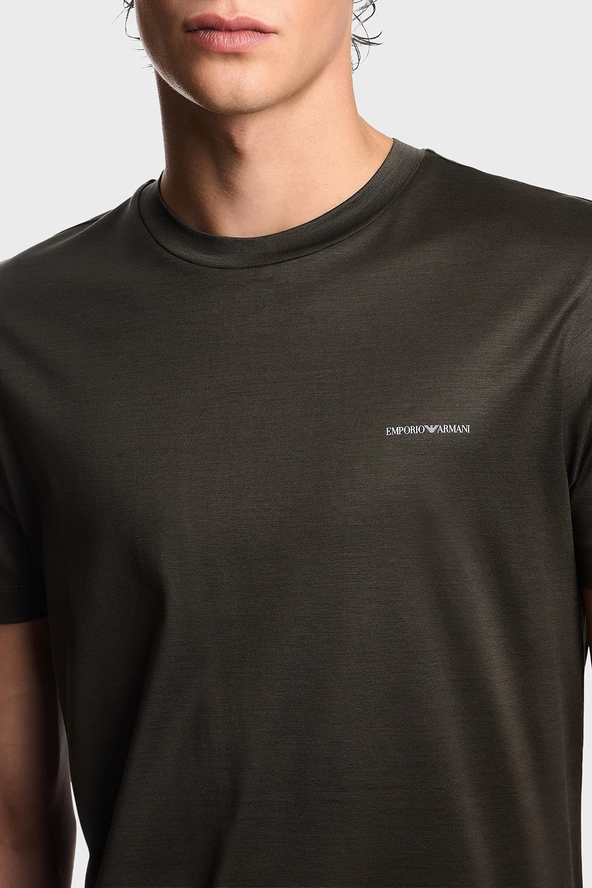 Emporio Armani Pamuk Karışımlı Regular Fit Bisiklet Yaka Logolu Erkek T Shirt 8N1TD8 1JUVZ U8120 SİYAH - 4