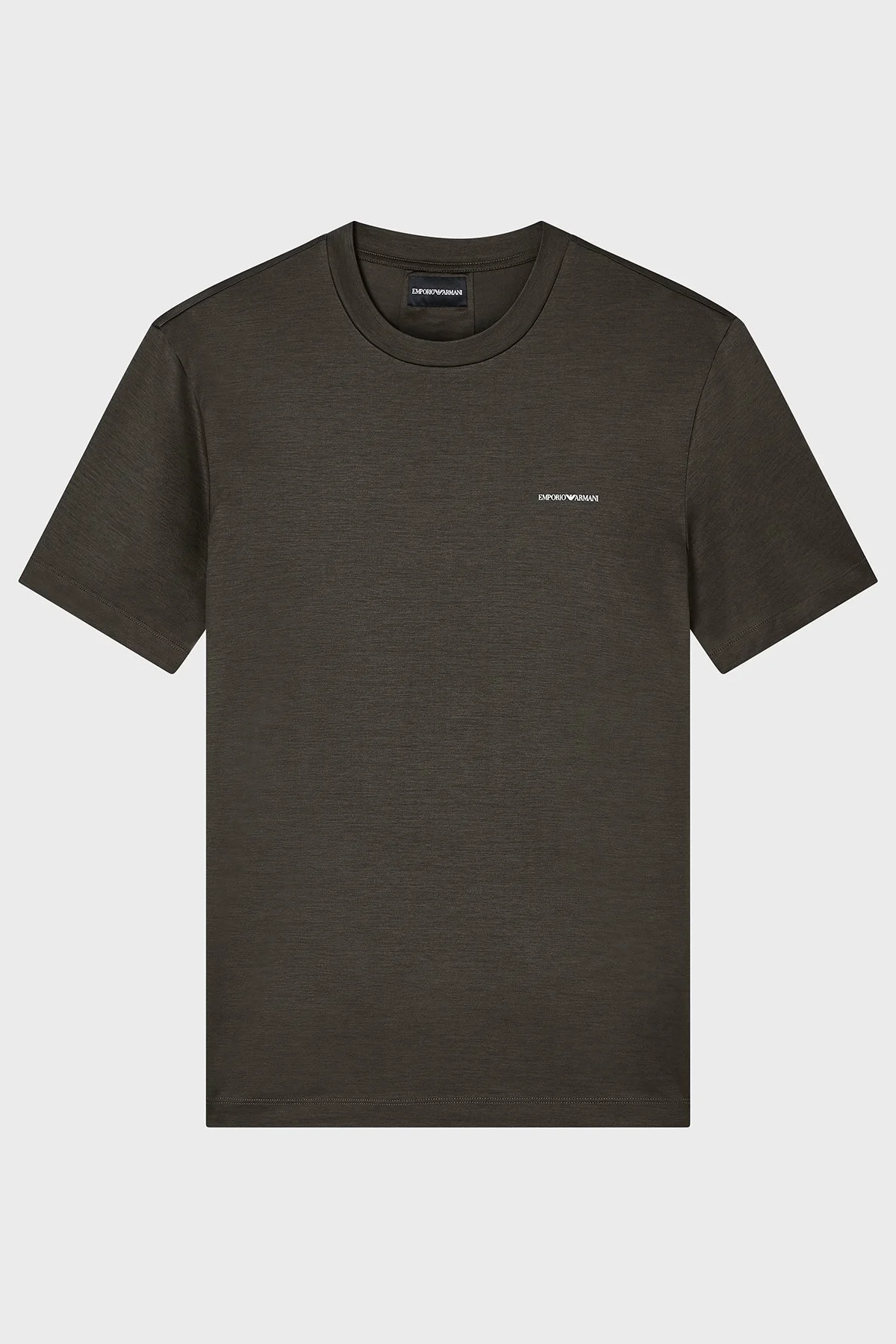 Emporio Armani Pamuk Karışımlı Regular Fit Bisiklet Yaka Logolu Erkek T Shirt 8N1TD8 1JUVZ U8120 SİYAH - 5