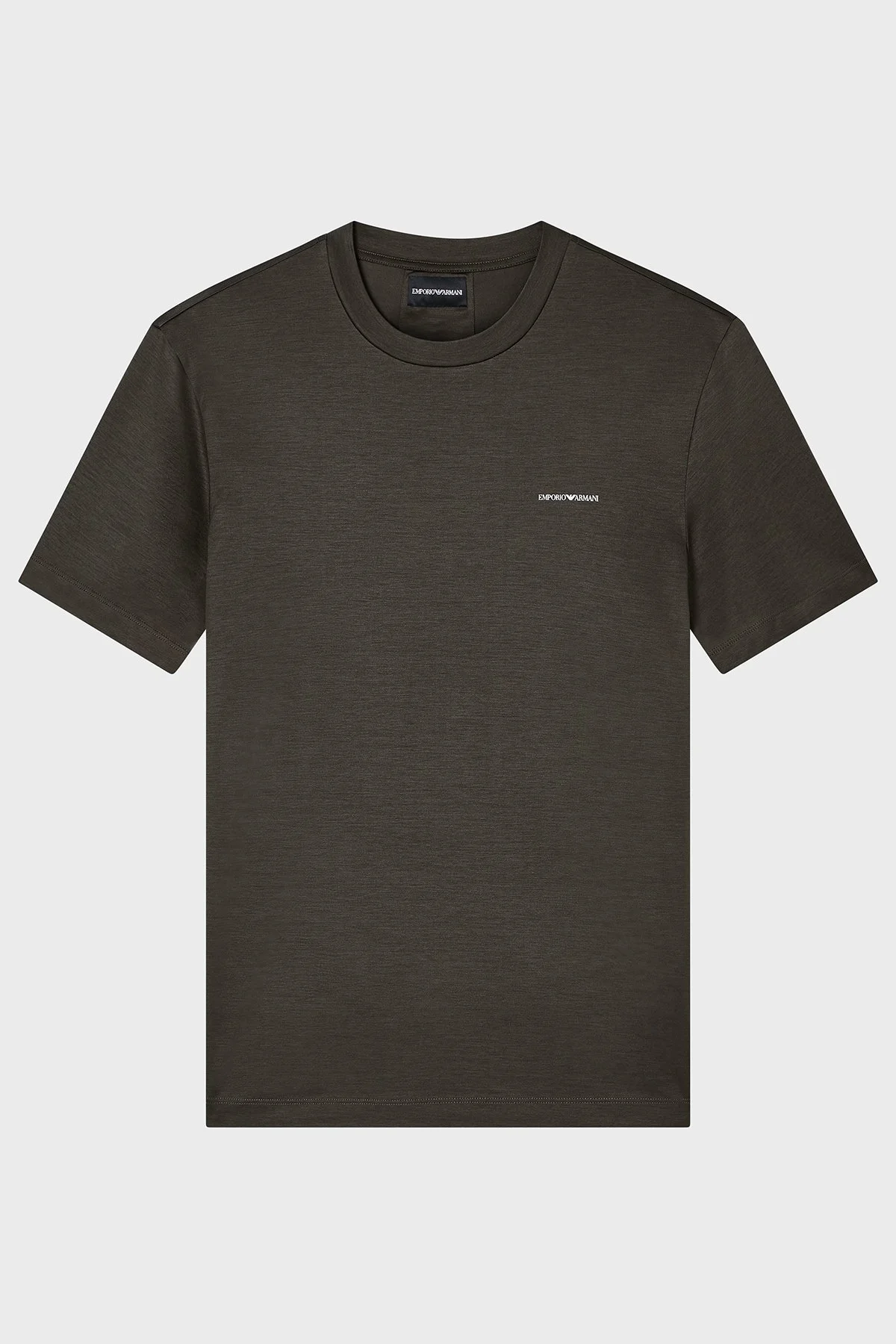 Emporio Armani Pamuk Karışımlı Regular Fit Bisiklet Yaka Logolu Erkek T Shirt 8N1TD8 1JUVZ U8120 YEŞİL - 5