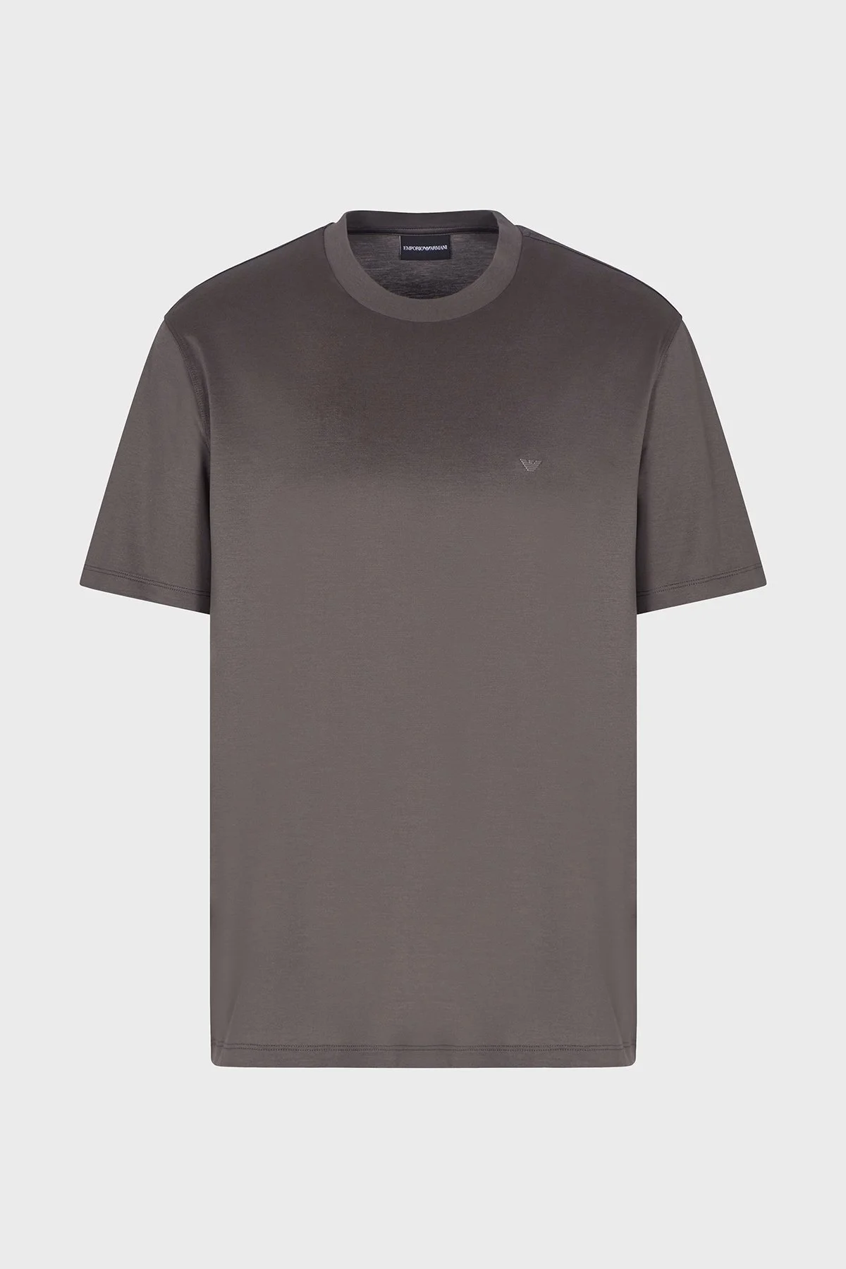 Emporio Armani Pamuk Karışımlı Regular Fit Bisiklet Yaka Logolu Erkek T Shirt EM003137 AF10761 U8143 ANTRASİT - 5