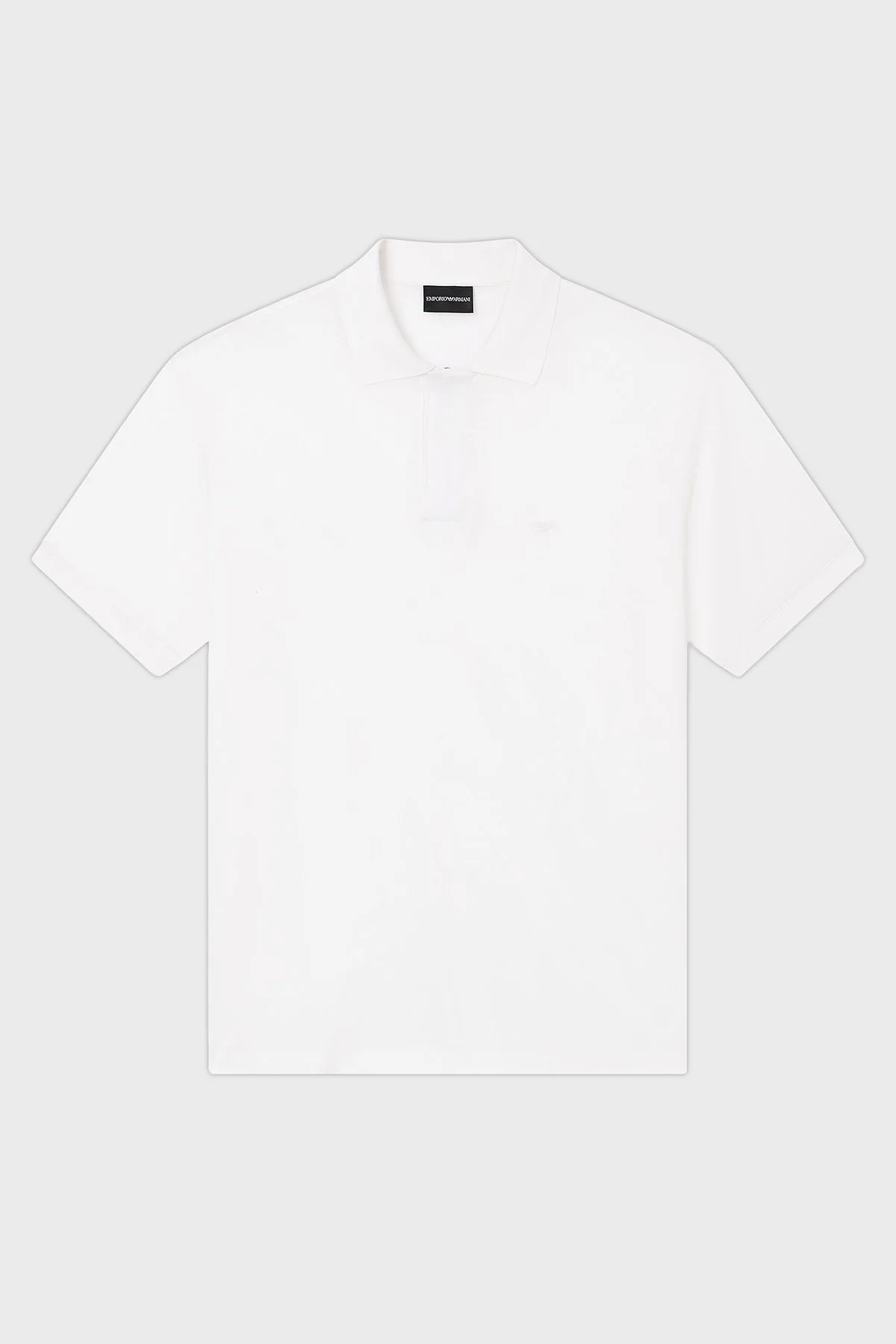 Emporio Armani Pamuk Karışımlı Regular Fit Düğmeli Erkek Polo EM005492 AF24839 U0003 BEYAZ - 5