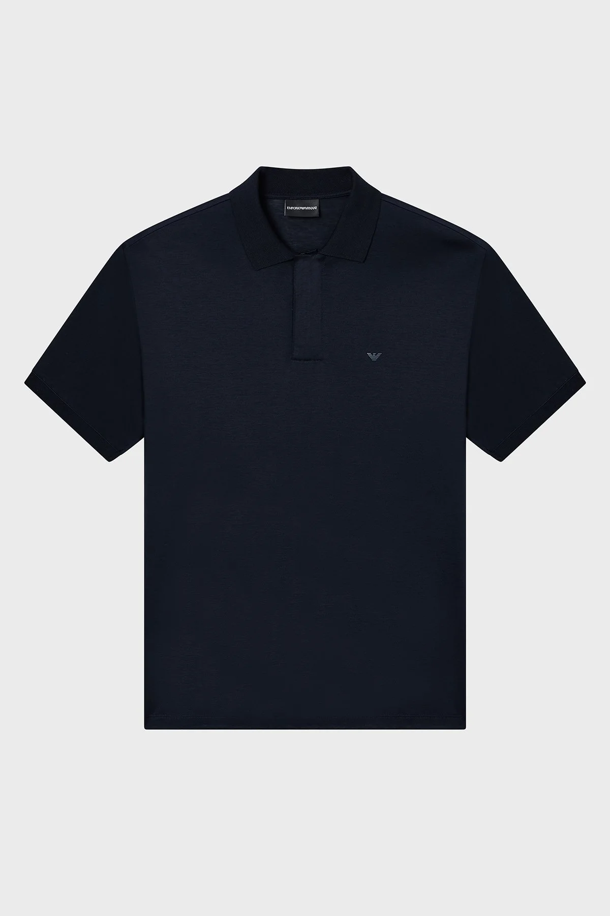 Emporio Armani Pamuk Karışımlı Regular Fit Düğmeli Erkek Polo EM005492 AF24839 UB118 LACİVERT - 1
