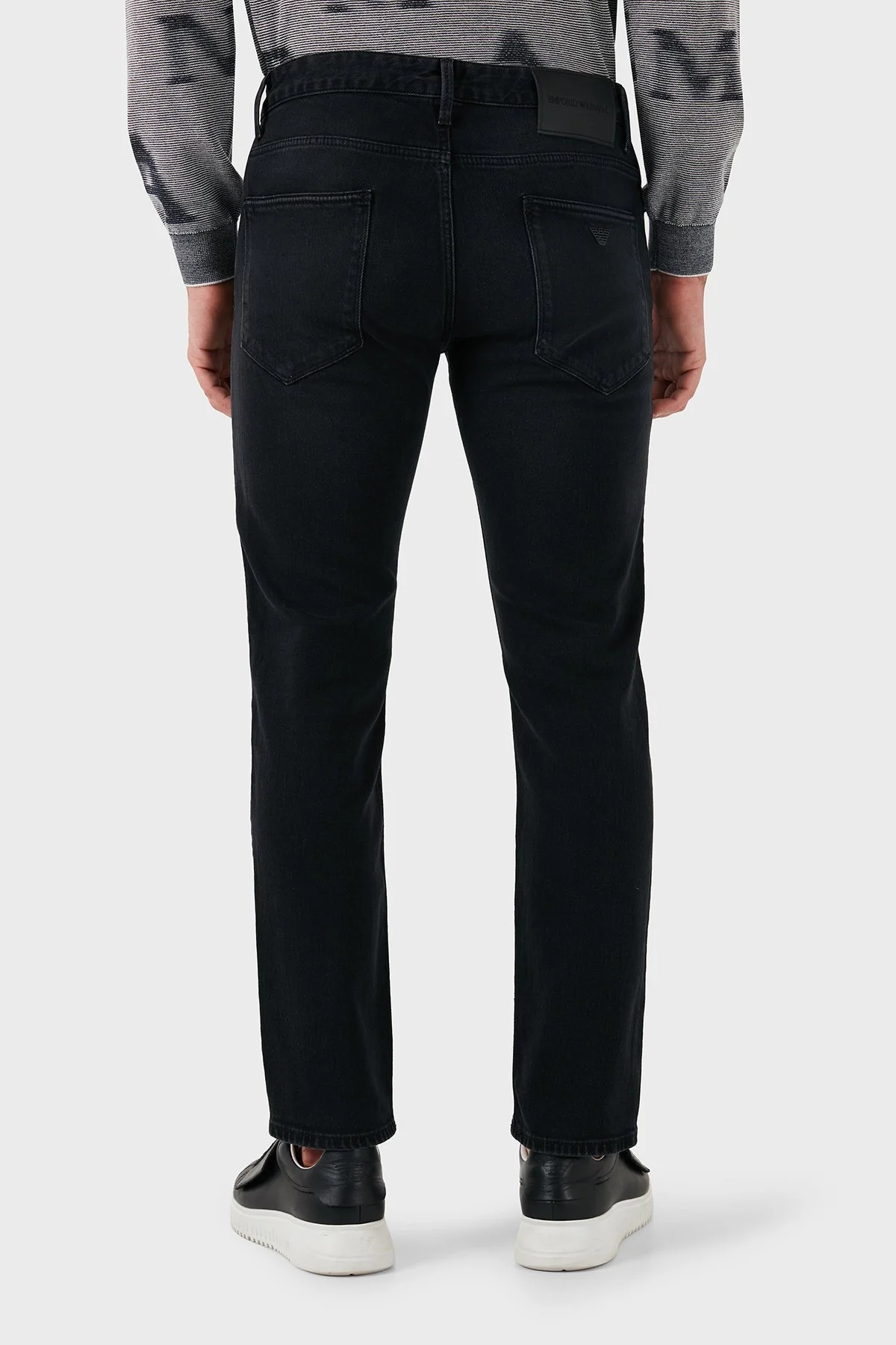 Emporio Armani Pamuk Karışımlı Regular Fit Düz Paça Jeans Erkek Kot Pantolon 6D1J06 1D96Z 0006 SİYAH - 2