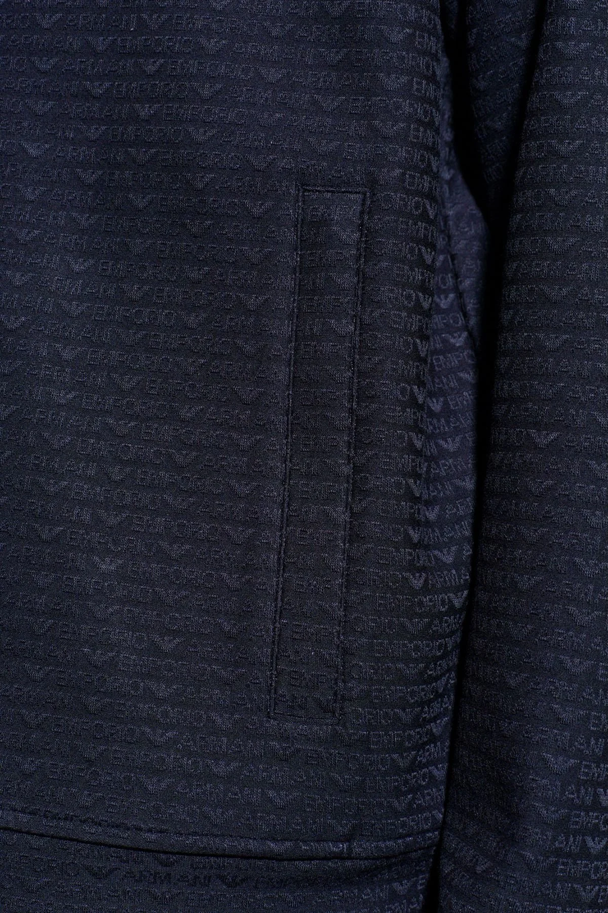 Emporio Armani Pamuk Karışımlı Regular Fit Fermuarlı Dik Yaka Logolu Erkek Sweat EM004534 AF13700 FB413 LACİVERT - 4