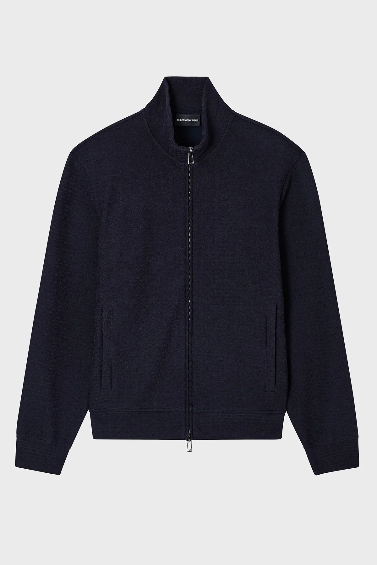 Emporio Armani Pamuk Karışımlı Regular Fit Fermuarlı Dik Yaka Logolu Erkek Sweat EM004534 AF13700 FB413 LACİVERT - 5