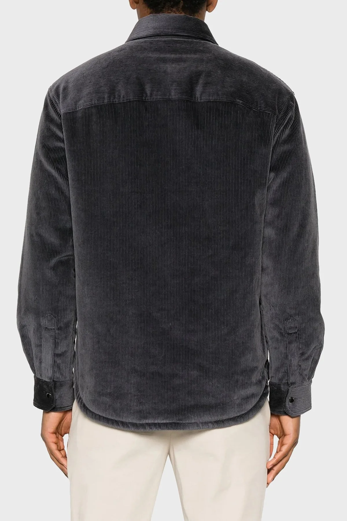 Emporio Armani Pamuk Karışımlı Regular Fit Kadife Erkek Ceket 6D1CN0 1NUCZ 0842 ANTRASİT - 3