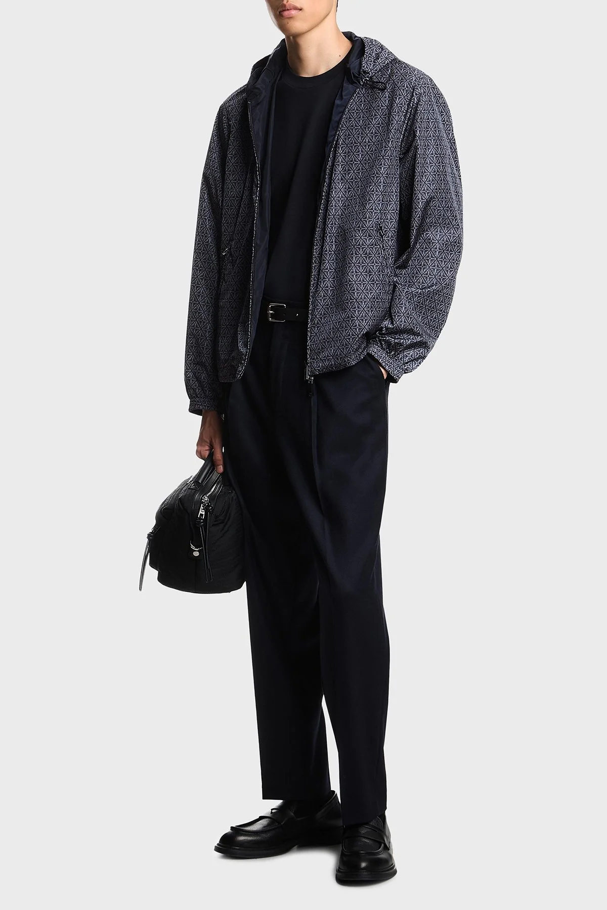 Emporio Armani Pamuk Karışımlı Regular Fit Logolu Bisiklet Yaka Erkek T Shirt EM002963 AF10761 UB118 LACİVERT - 2