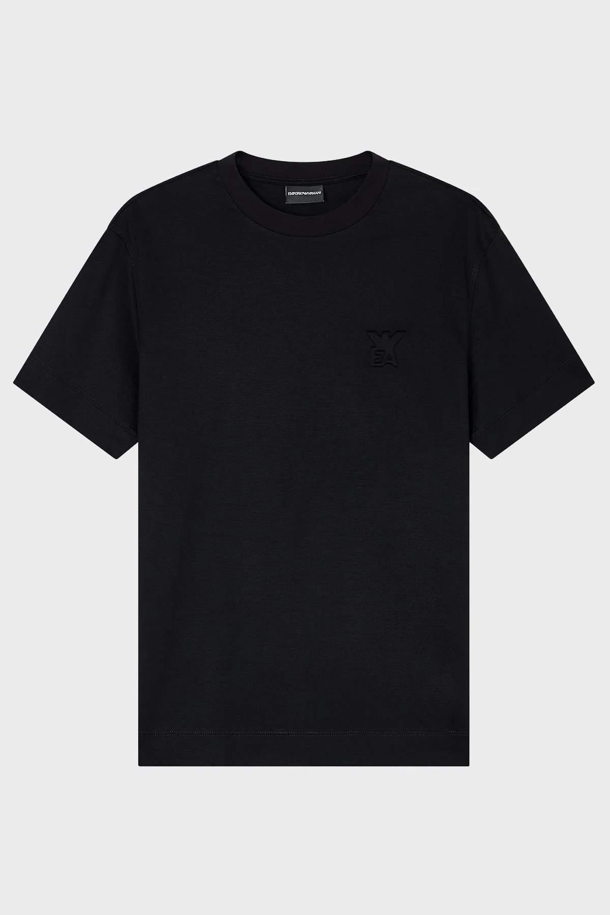 Emporio Armani Pamuk Karışımlı Regular Fit Logolu Bisiklet Yaka Erkek T Shirt EM002963 AF10761 UC001 SİYAH - 5