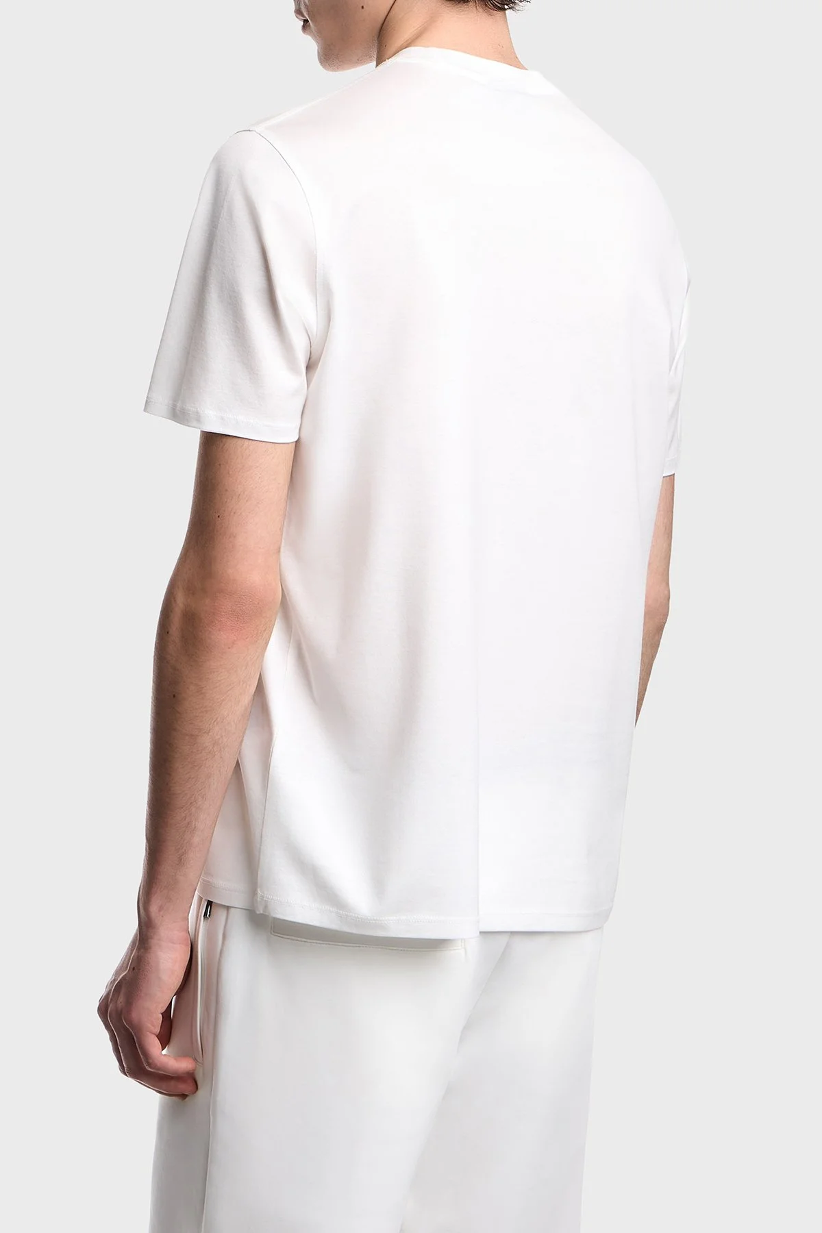 Emporio Armani Pamuk Karışımlı Regular Fit Logolu Bisiklet Yaka Erkek T Shirt EM004585 AF10017 U0003 BEYAZ - 3