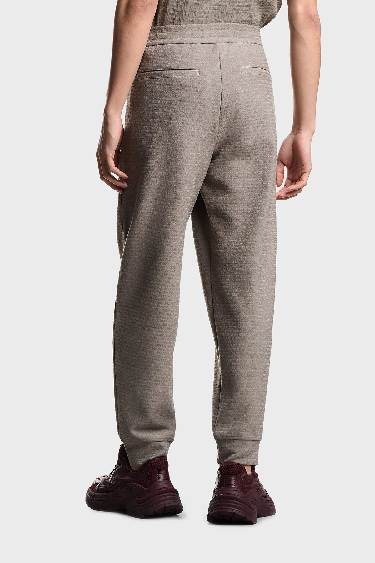 Emporio Armani Pamuk Karışımlı Regular Fit Logolu Normal Bel Erkek Pantolon EM004535 AF13700 F8219 GRİ - 3