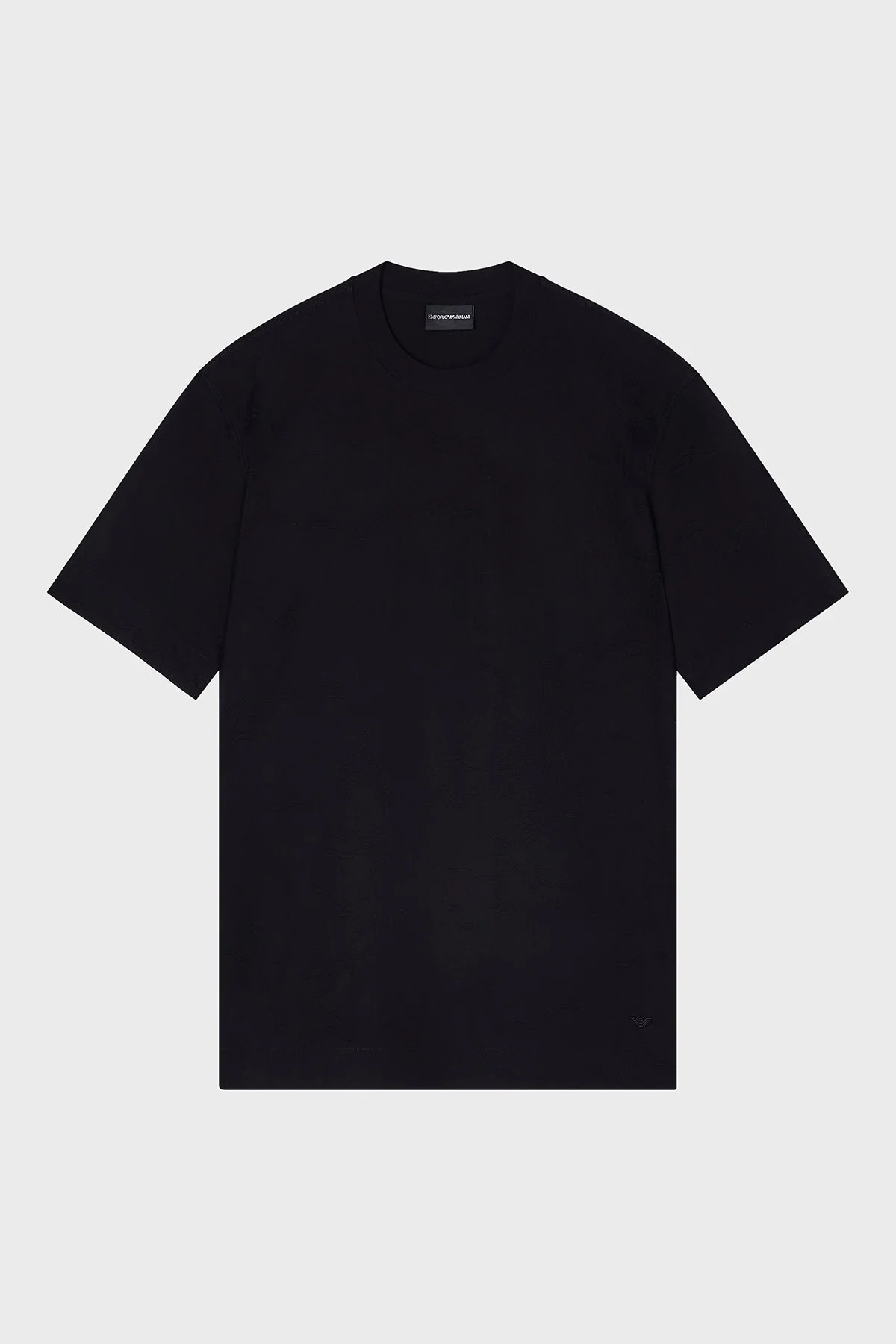 Emporio Armani Pamuk ve İpek Karışımlı Regular Fit Bisiklet Yaka Erkek T Shirt EM004644 AF23458 FC333 SİYAH - 4