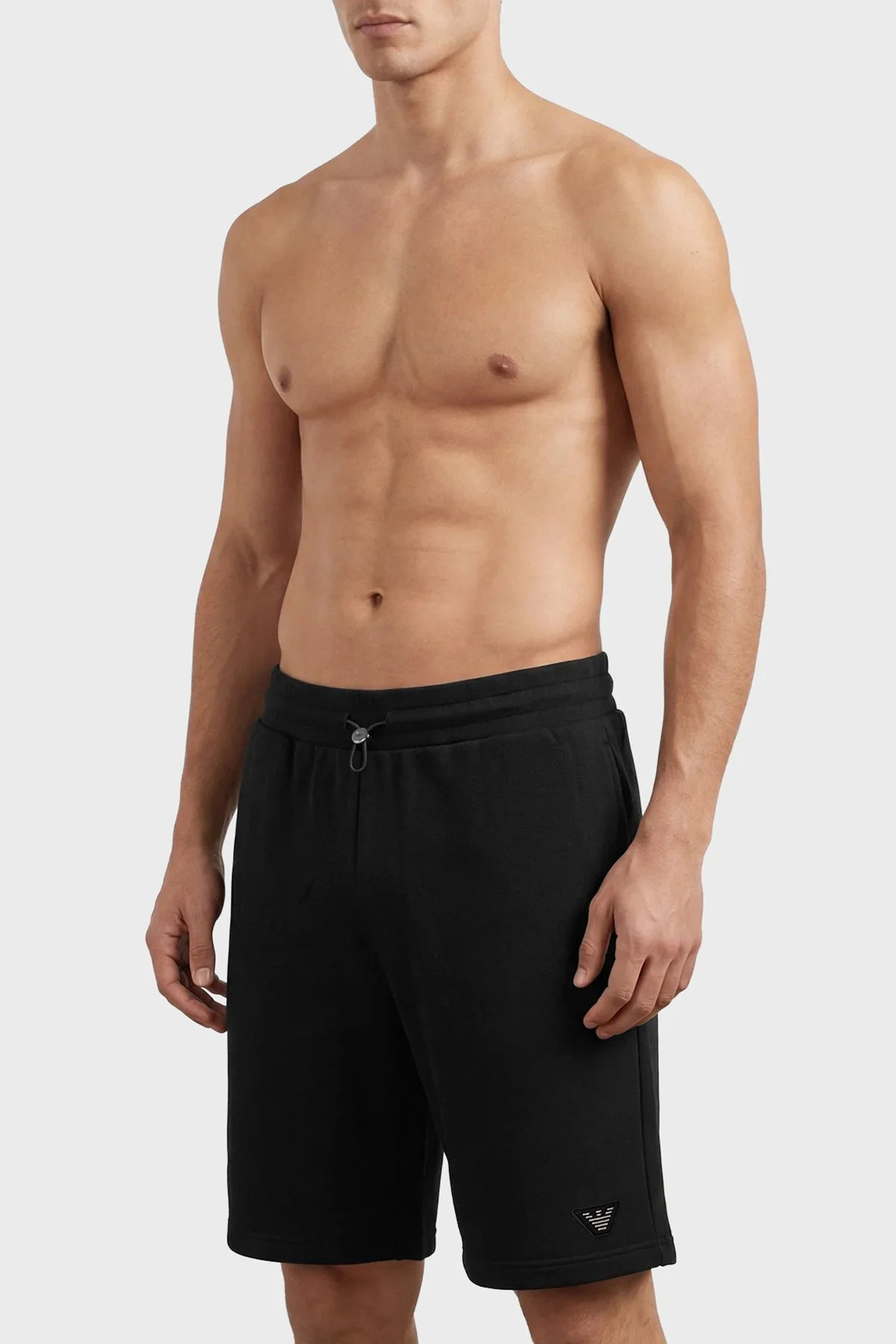 Emporio Armani Pamuk ve Modal Karışımlı Normal Bel Erkek Short EM000495 AF19060 UC001 SİYAH - 2