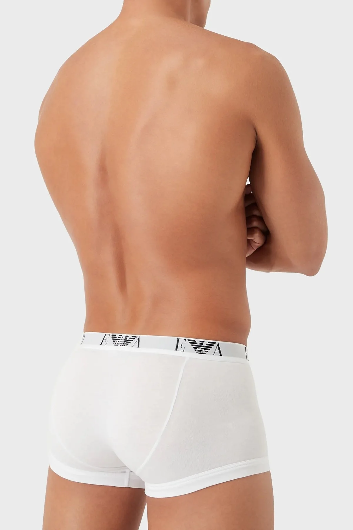 Emporio Armani Pamuklu 3 Pack Erkek Boxer 111357 CC715 56110 Beyaz-Siyah-Lacivert - 5