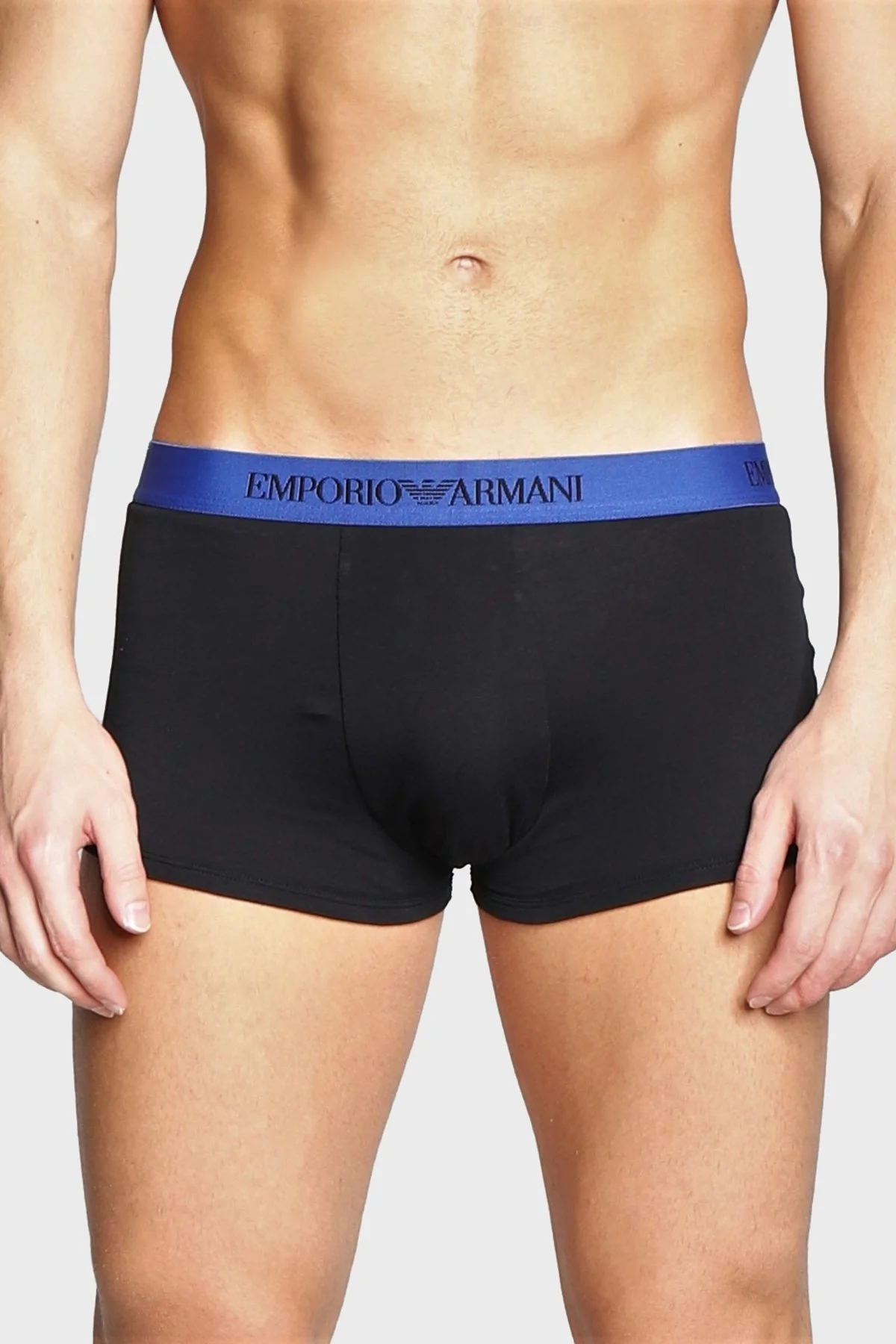 Emporio Armani Pamuklu 3 Pack Erkek Boxer 111625 2F722 60220 SİYAH-BEYAZ - 2
