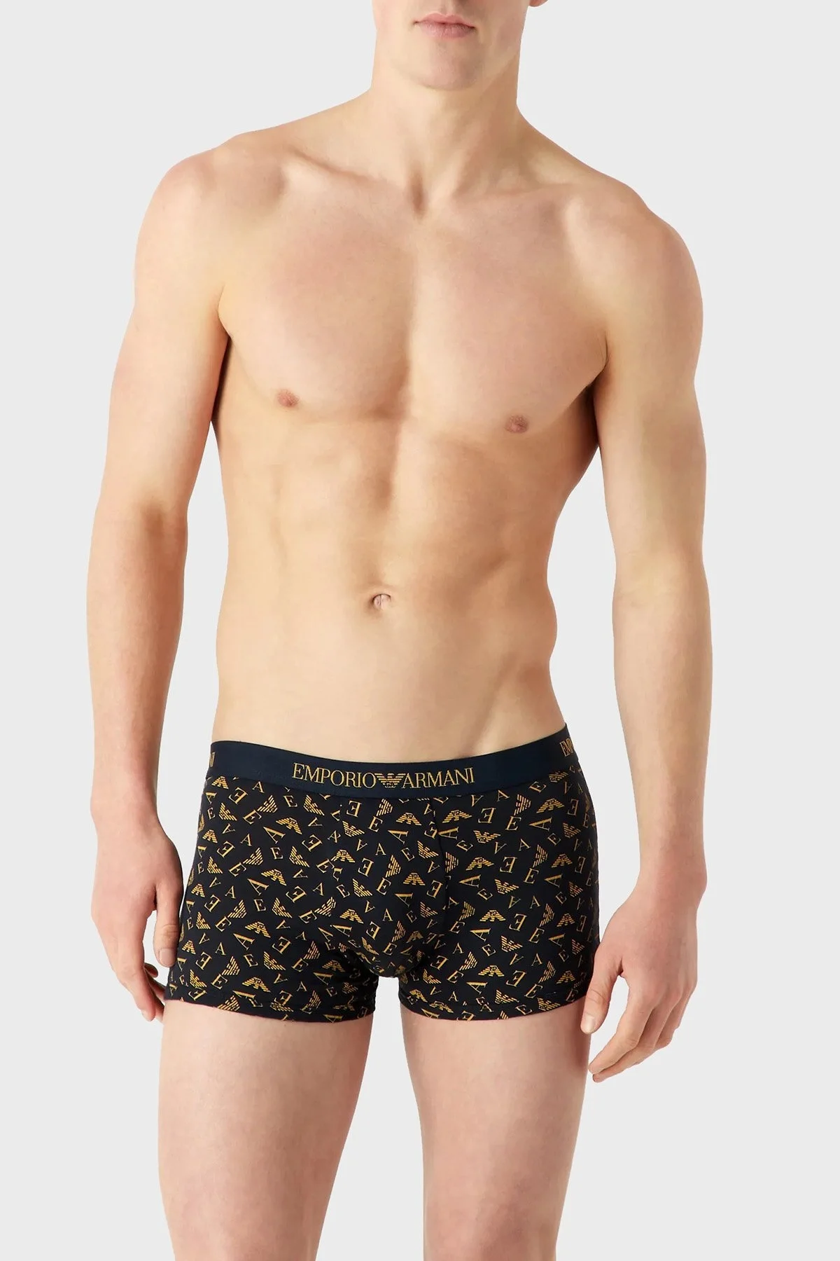 Emporio Armani Pamuklu 3 Pack Erkek Boxer 111625 3F722 22036 Siyah-Lacivert-Camel - 6