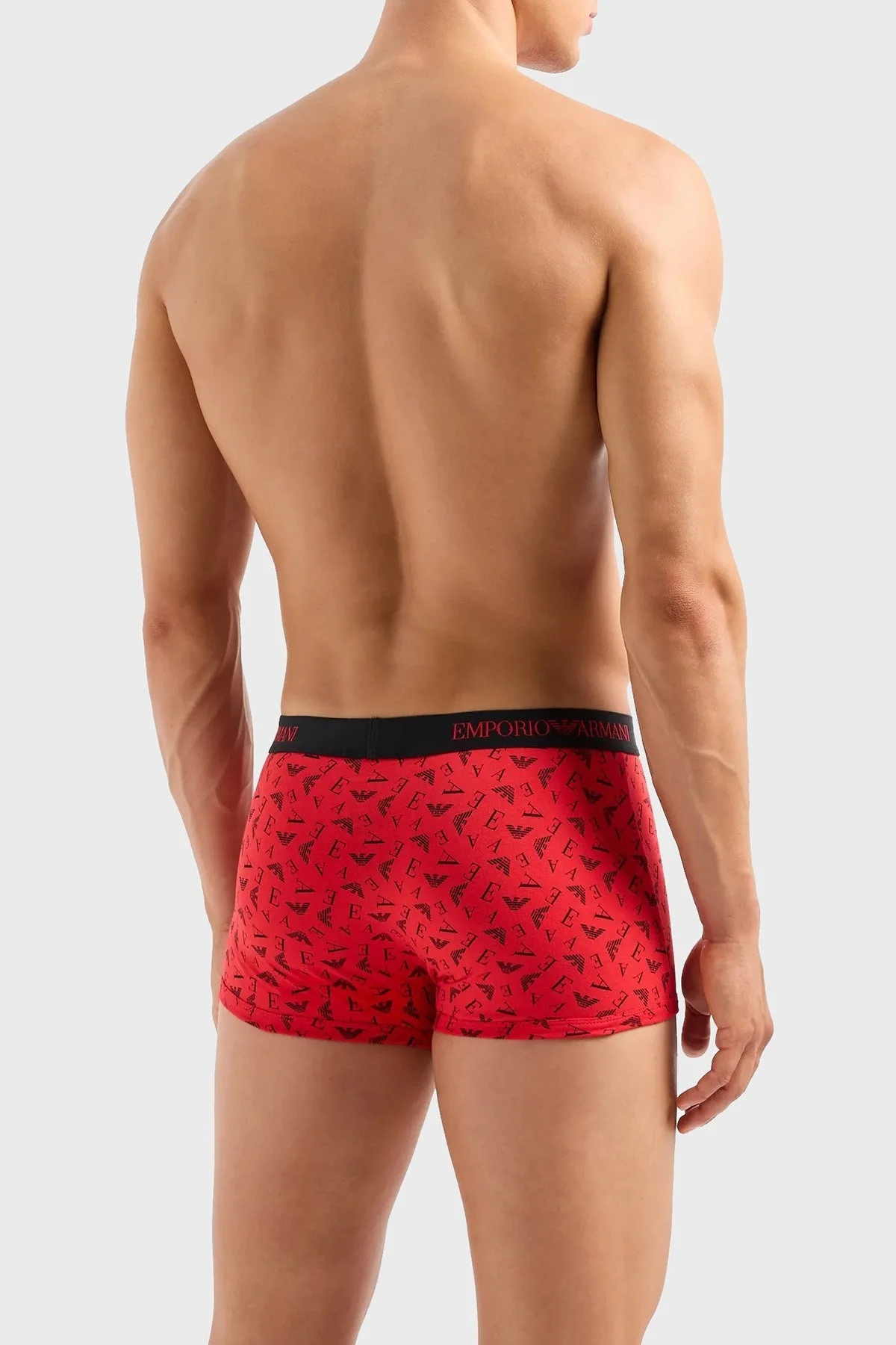 Emporio Armani Pamuklu 3 Pack Erkek Boxer 111625 3F722 30021 Siyah-Kırmızı-Siyah - 3
