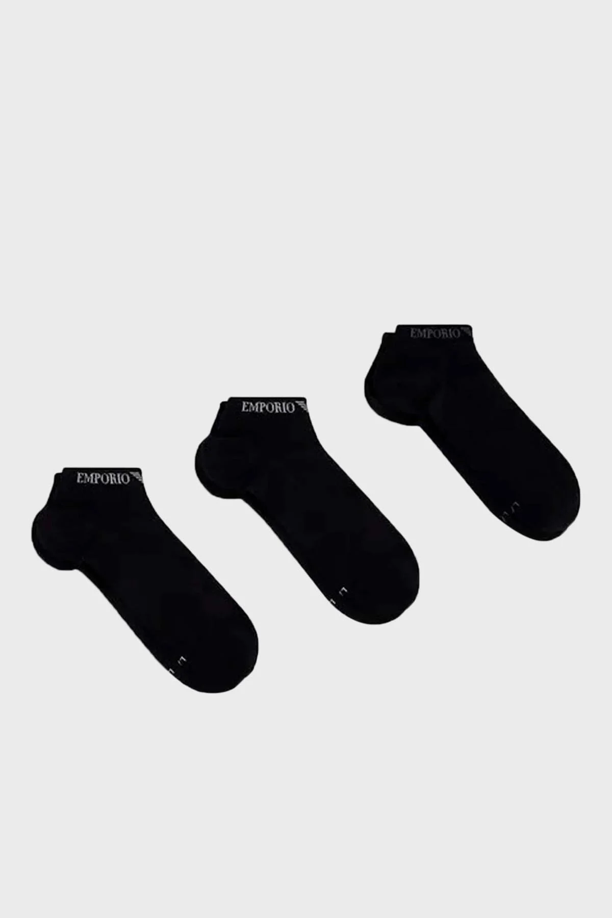 Emporio Armani Pamuklu 3 Pack Erkek Çorap 300048 3F254 29821 SİYAH - 1