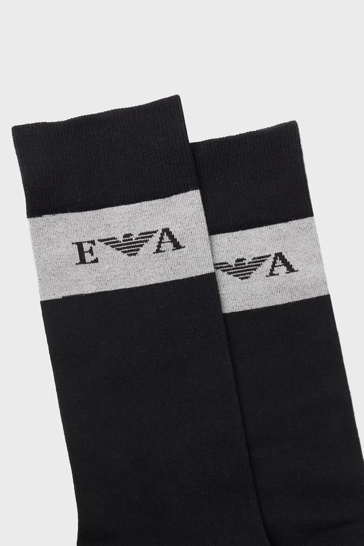 Emporio Armani Pamuklu 3 Pack Uzun Erkek Çorap 302402 3F283 31421 SİYAH - 2