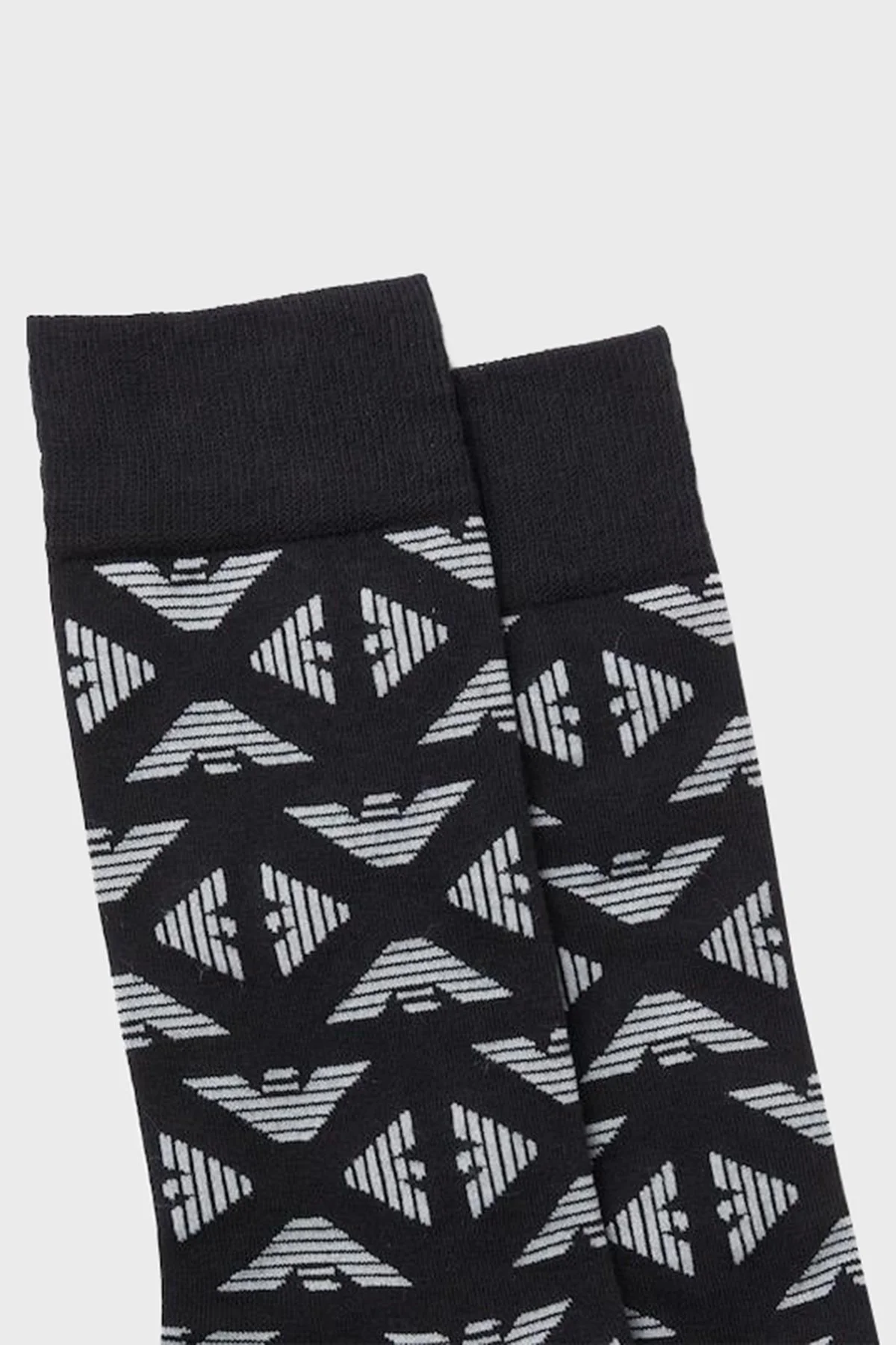Emporio Armani Pamuklu 3 Pack Uzun Erkek Çorap 302402 3F283 31421 SİYAH - 4