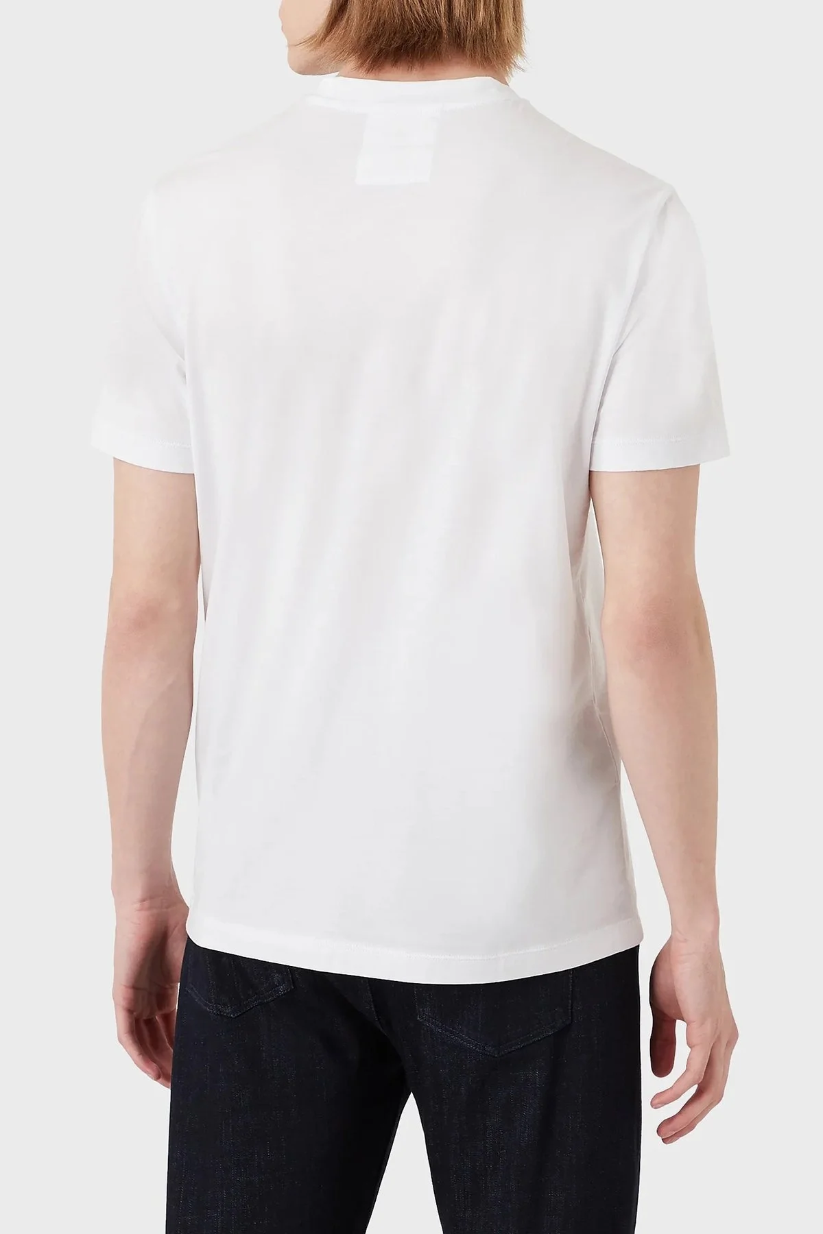 Emporio Armani Pamuklu Baskılı Regular Fit Bisiklet Yaka Erkek T Shirt 8N1TN5 1JPZZ 0147 BEYAZ - 3