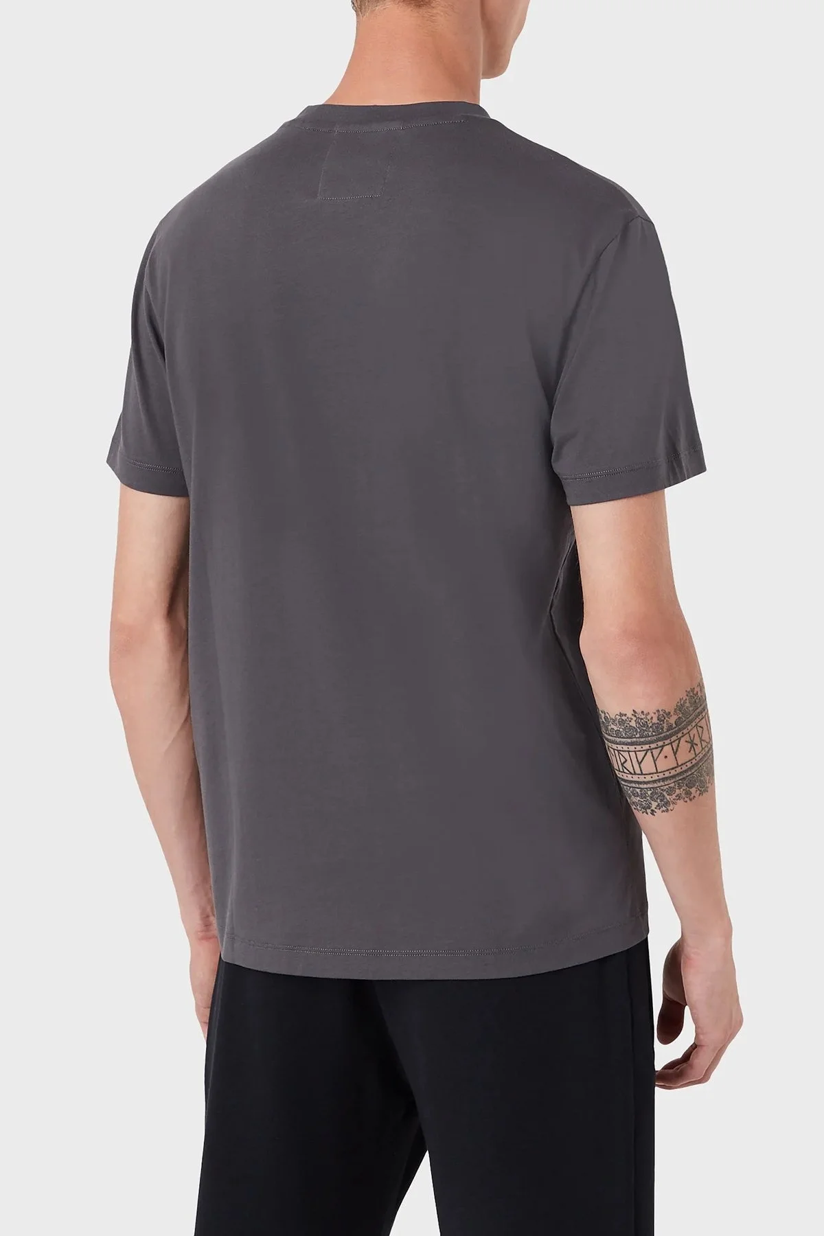 Emporio Armani Pamuklu Baskılı Regular Fit Bisiklet Yaka Erkek T Shirt 8N1TN5 1JPZZ 0685 FÜME - 2