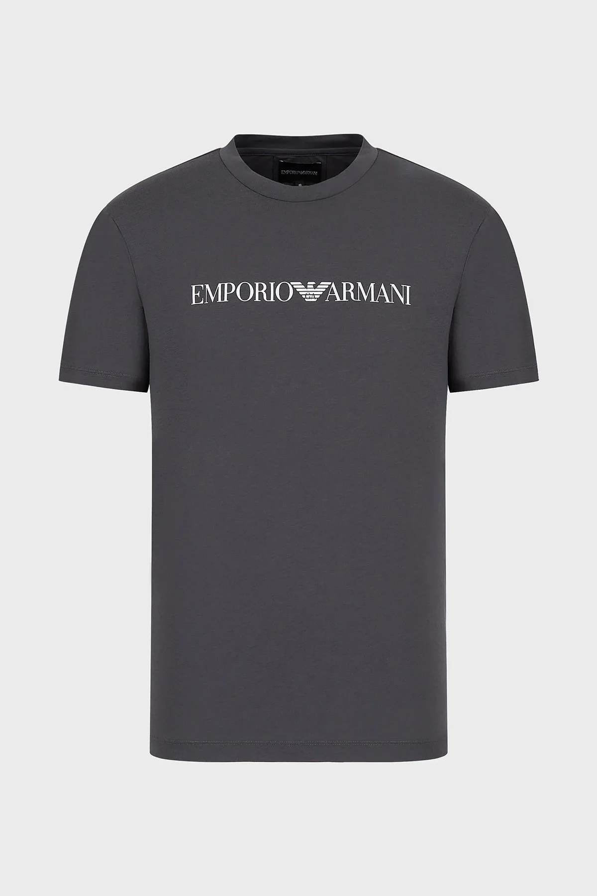 Emporio Armani Pamuklu Baskılı Regular Fit Bisiklet Yaka Erkek T Shirt 8N1TN5 1JPZZ 0685 FÜME - 5