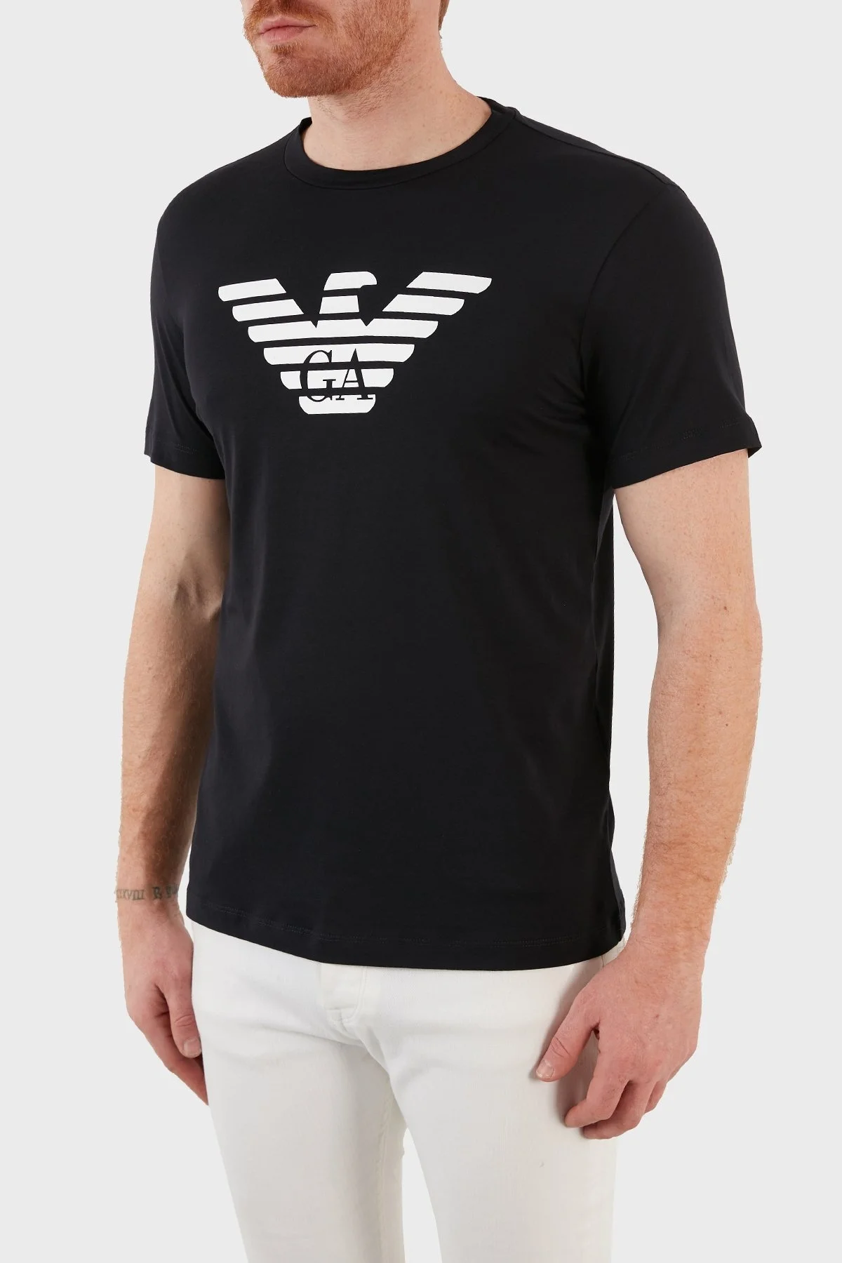 Emporio Armani Pamuklu Baskılı Regular Fit Bisiklet Yaka Erkek T Shirt 8N1TN5 1JPZZ 0975 LACİVERT - 3