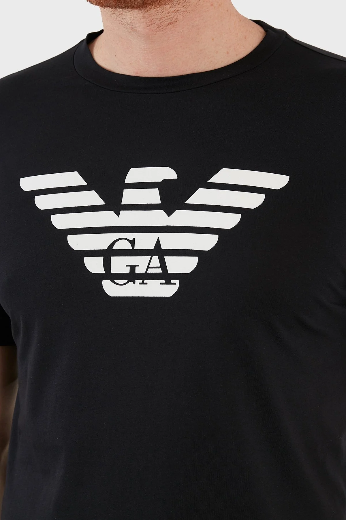 Emporio Armani Pamuklu Baskılı Regular Fit Bisiklet Yaka Erkek T Shirt 8N1TN5 1JPZZ 0975 LACİVERT - 4