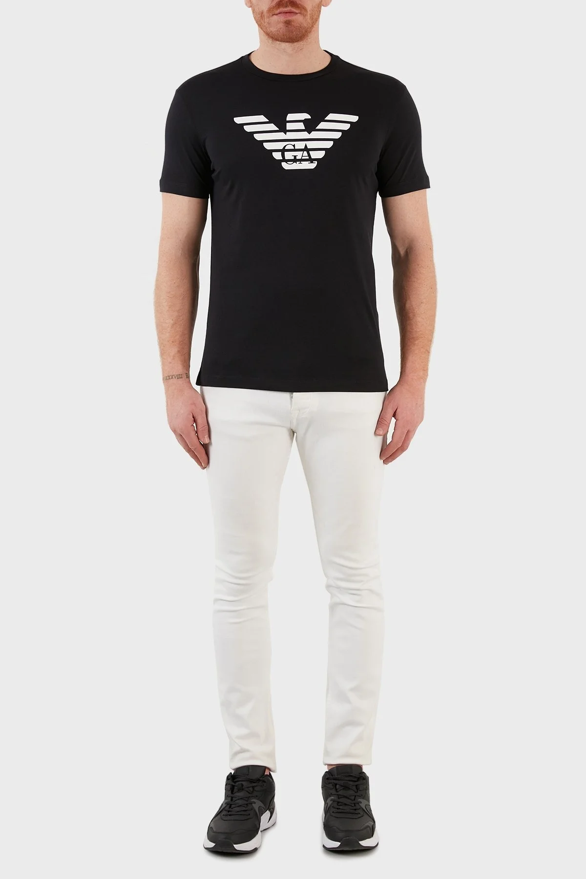 Emporio Armani Pamuklu Baskılı Regular Fit Bisiklet Yaka Erkek T Shirt 8N1TN5 1JPZZ 0975 LACİVERT - 5