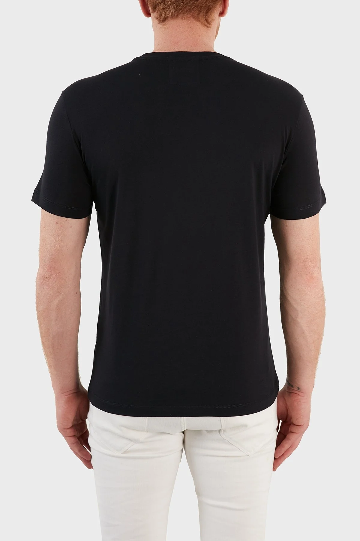Emporio Armani Pamuklu Baskılı Regular Fit Bisiklet Yaka Erkek T Shirt 8N1TN5 1JPZZ 0975 LACİVERT - 6
