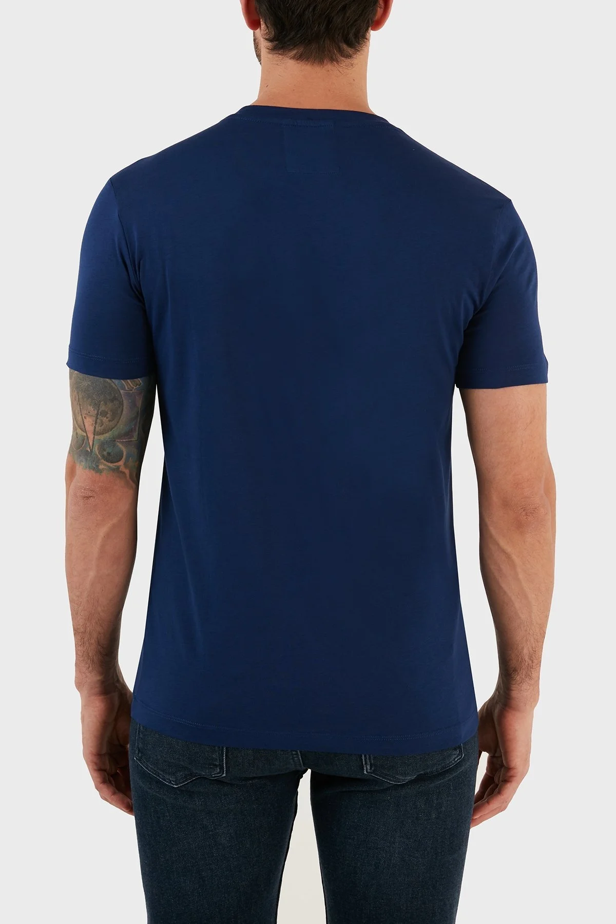 Emporio Armani Pamuklu Baskılı Regular Fit Bisiklet Yaka Erkek T Shirt 8N1TN5 1JPZZ 0976 SAKS - 6
