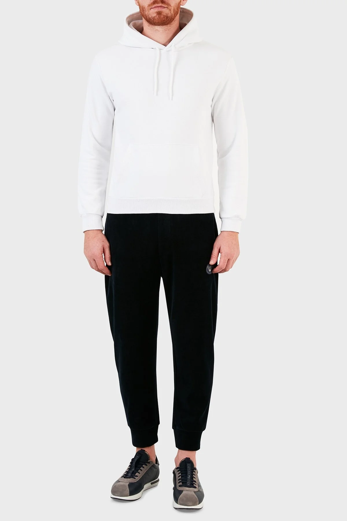 Emporio Armani Pamuklu Belden Bağlamalı Jogger Erkek Pantolon 6K1PA6 1JDPZ 0920 LACİVERT - 1