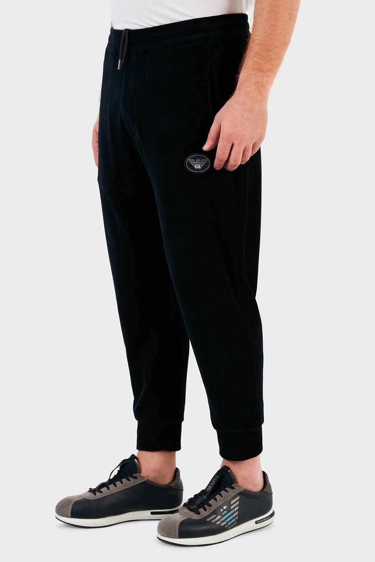 Emporio Armani Pamuklu Belden Bağlamalı Jogger Erkek Pantolon 6K1PA6 1JDPZ 0920 LACİVERT - 3