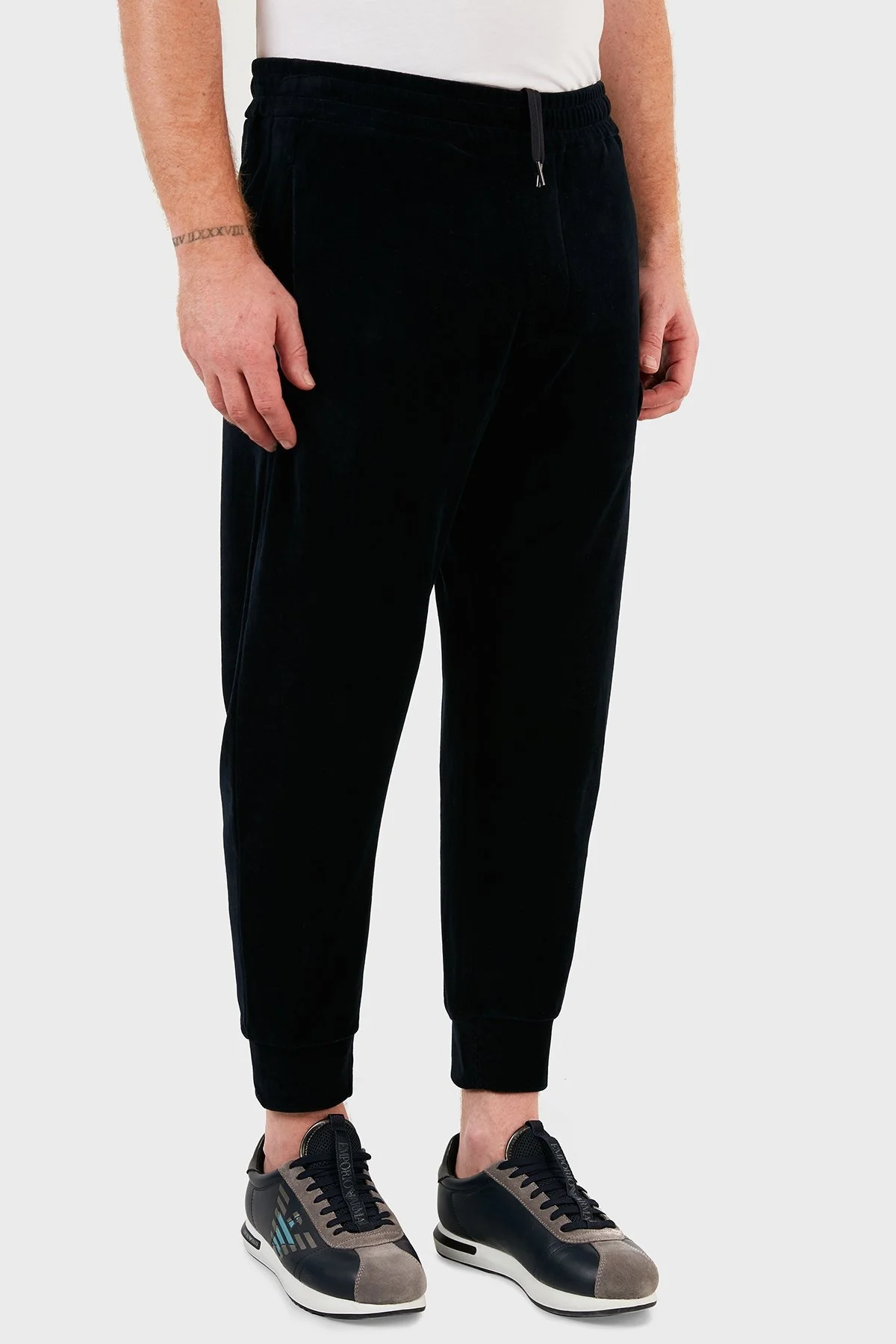 Emporio Armani Pamuklu Belden Bağlamalı Jogger Erkek Pantolon 6K1PA6 1JDPZ 0920 LACİVERT - 4