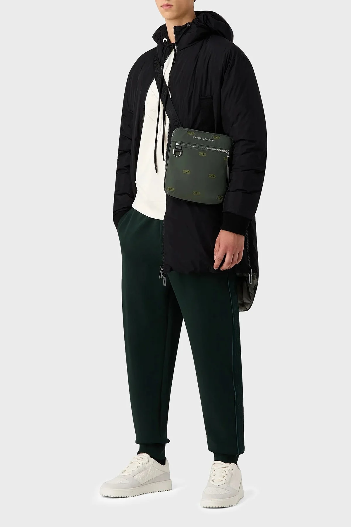 Emporio Armani Pamuklu Belden Bağlamalı Normal Bel Jogger Spor Erkek Pantolon 6R1PQ6 1JHSZ 0565 HAKİ - 2