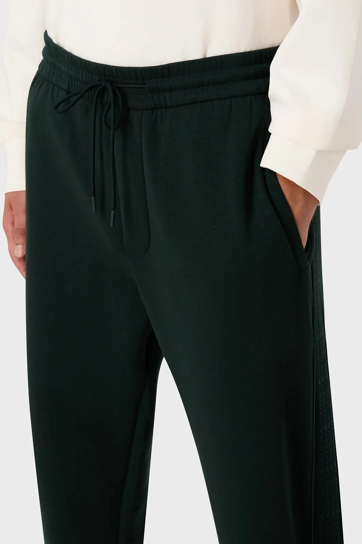 Emporio Armani Pamuklu Belden Bağlamalı Normal Bel Jogger Spor Erkek Pantolon 6R1PQ6 1JHSZ 0565 HAKİ - 4