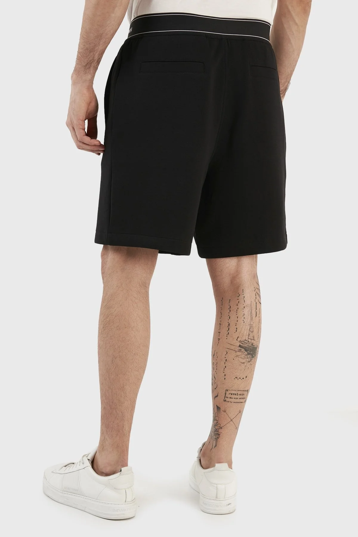 Emporio Armani Pamuklu Belden Bağlamalı Regular Fit Cepli Erkek Bermuda 3R1PZ7 1JHSZ 0999 SİYAH - 6