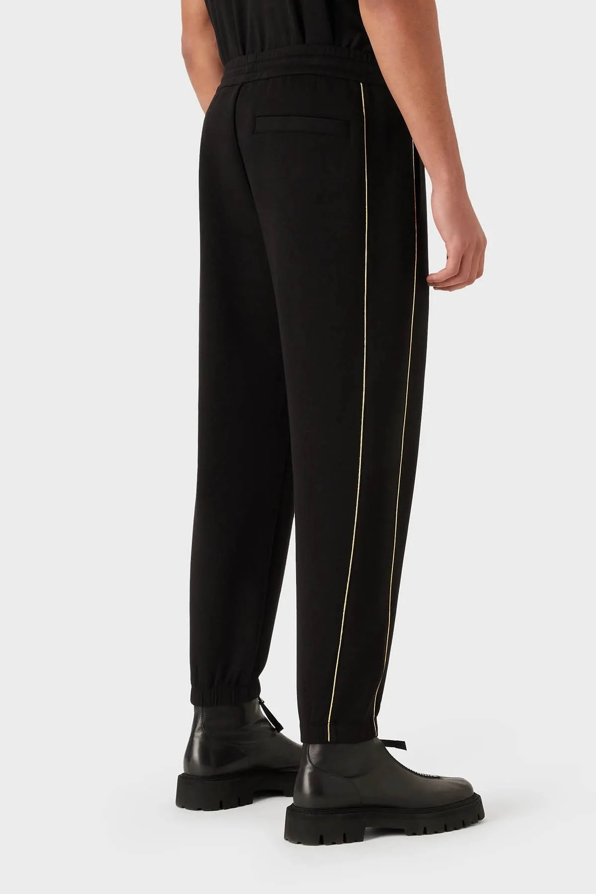 Emporio Armani Pamuklu Belden Bağlamalı Regular Fit Erkek Pantolon 3R1PV0 1JHSZ 0999 SİYAH - 3