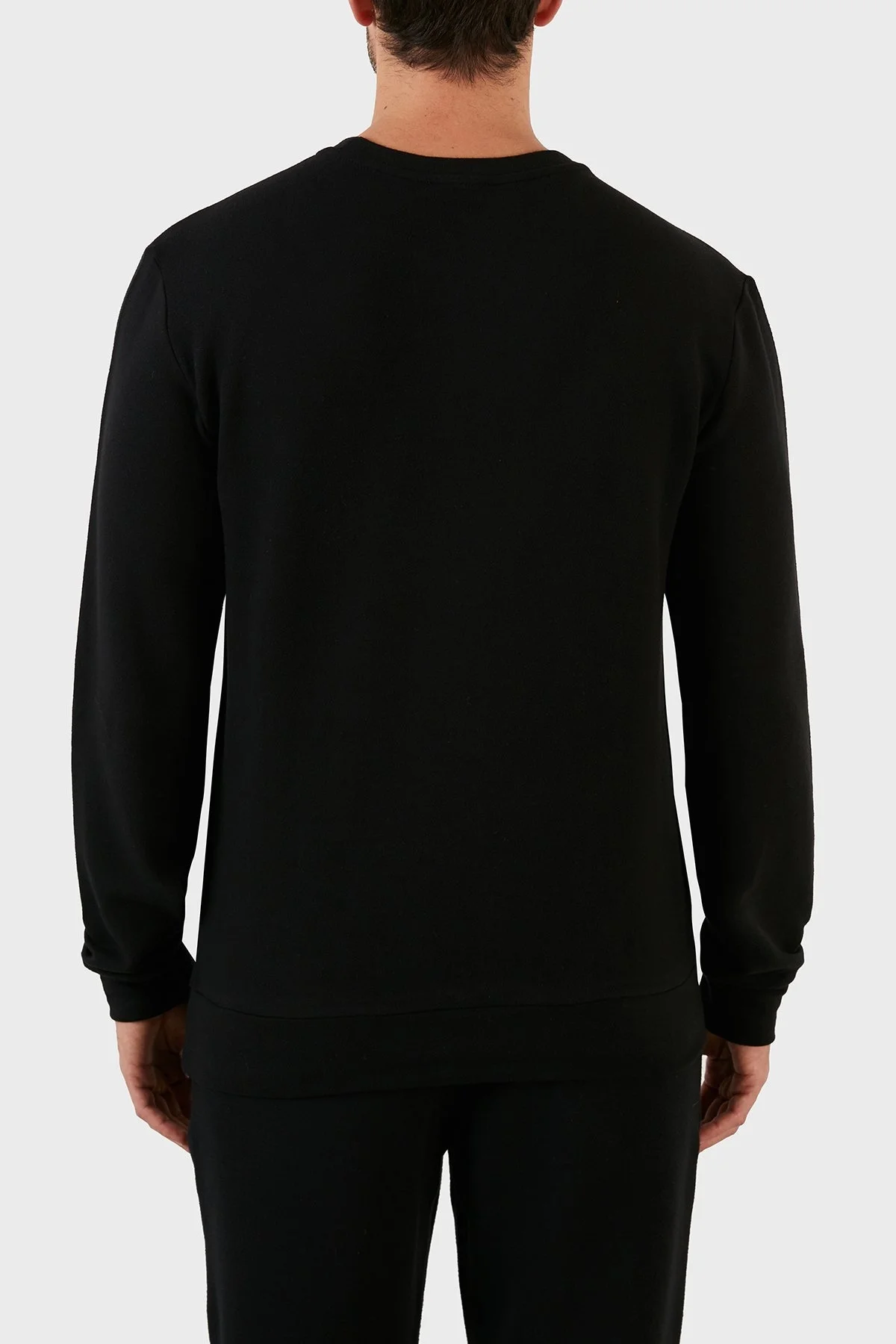 Emporio Armani Pamuklu Bisiklet Yaka Erkek Sweat 111785 2F573 00020 SİYAH - 5