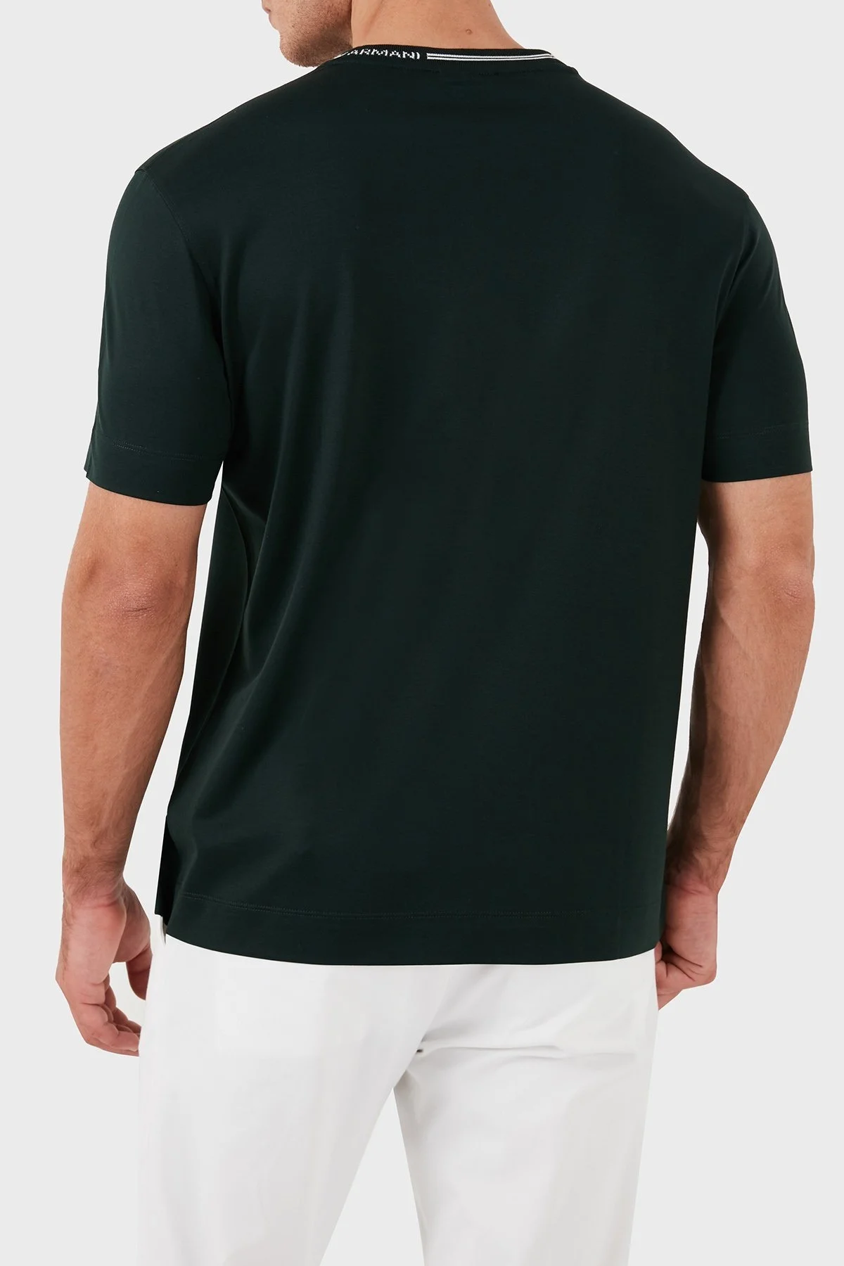 Emporio Armani Pamuklu Bisiklet Yaka Erkek T Shirt 6D1T95 1JOSZ 0565 HAKİ - 2