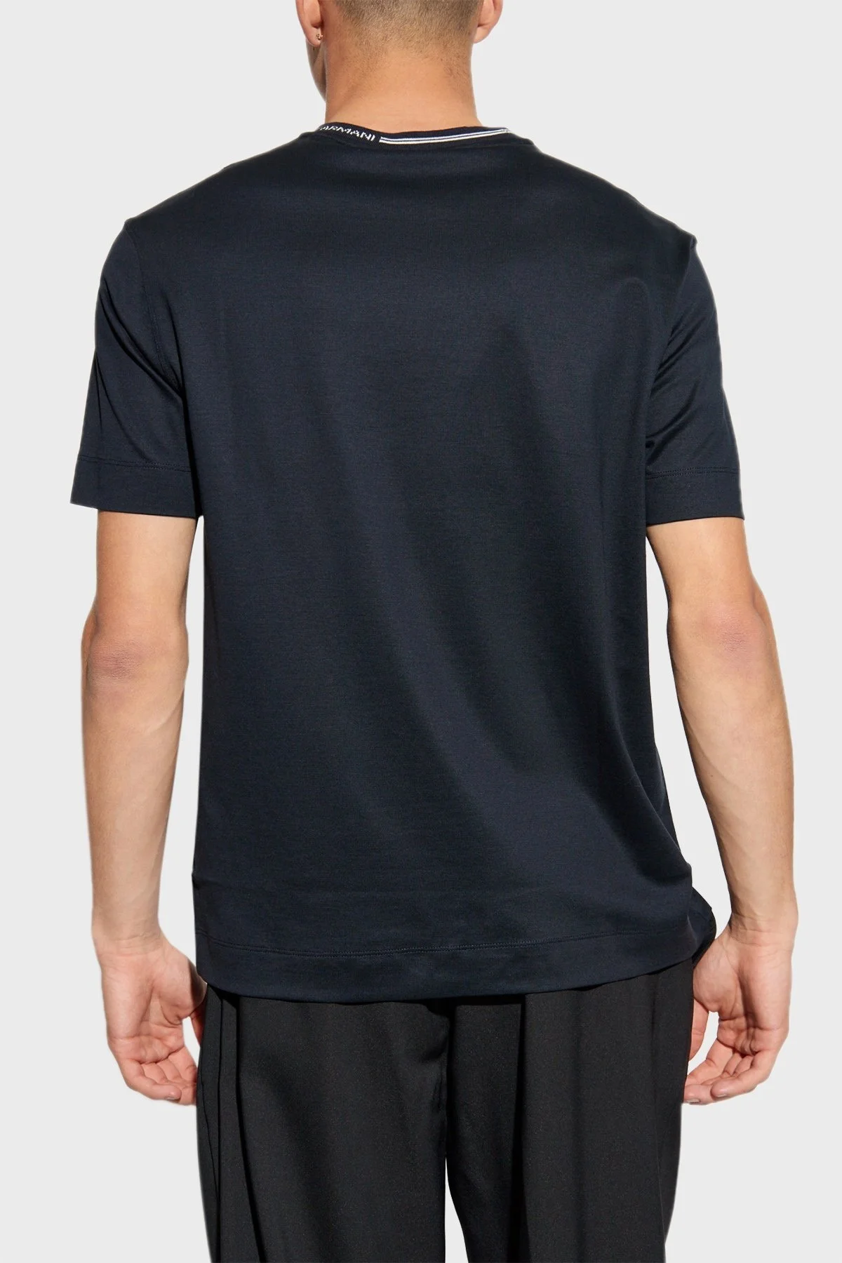 Emporio Armani Pamuklu Bisiklet Yaka Erkek T Shirt 6D1T95 1JOSZ 0920 LACİVERT - 3