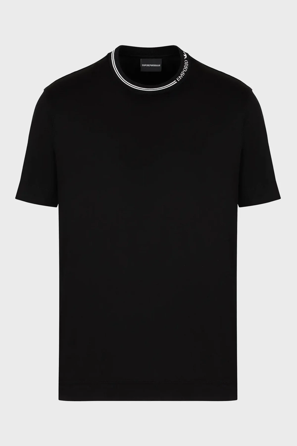 Emporio Armani Pamuklu Bisiklet Yaka Erkek T Shirt 6D1T95 1JOSZ 0999 SİYAH - 5