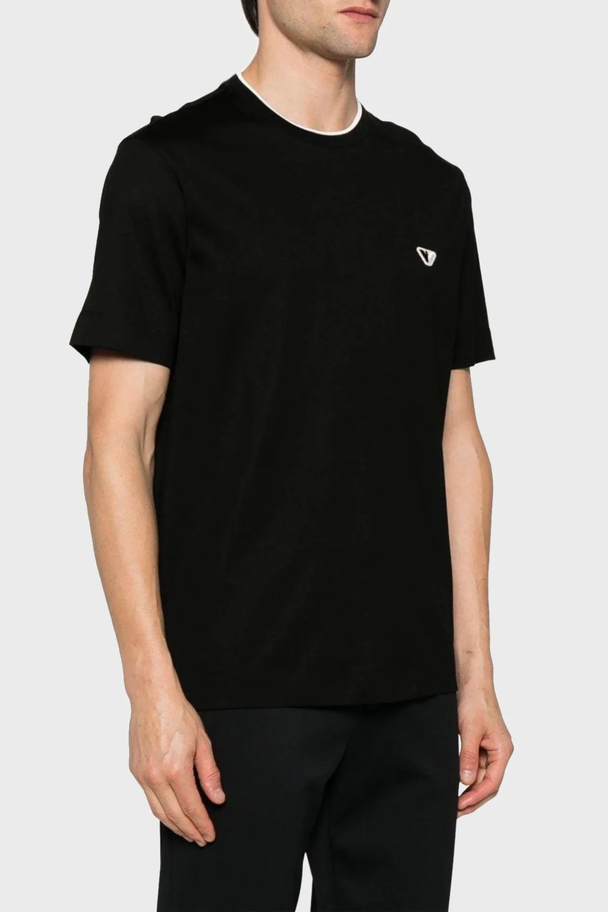 Emporio Armani Pamuklu Bisiklet Yaka Erkek T Shirt 6D1T99 1JOSZ 0999 SİYAH - 1