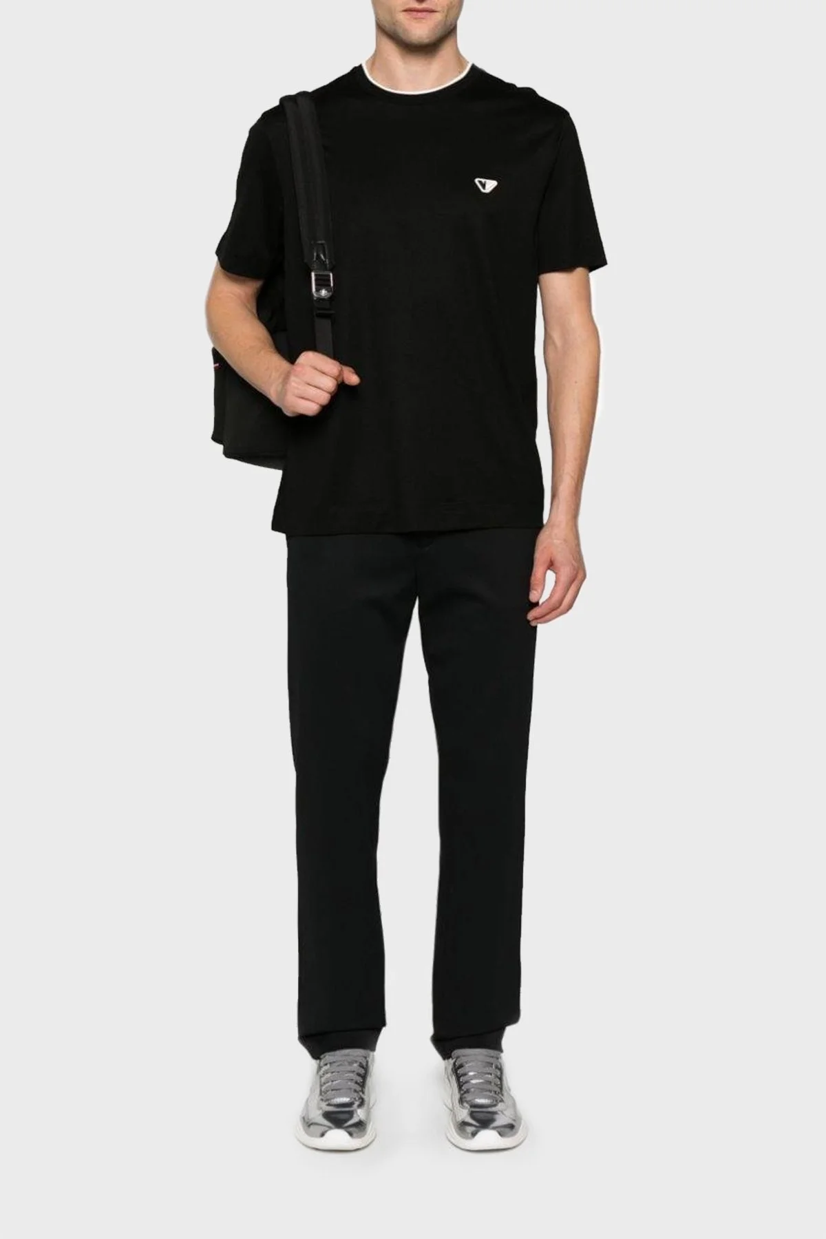 Emporio Armani Pamuklu Bisiklet Yaka Erkek T Shirt 6D1T99 1JOSZ 0999 SİYAH - 2