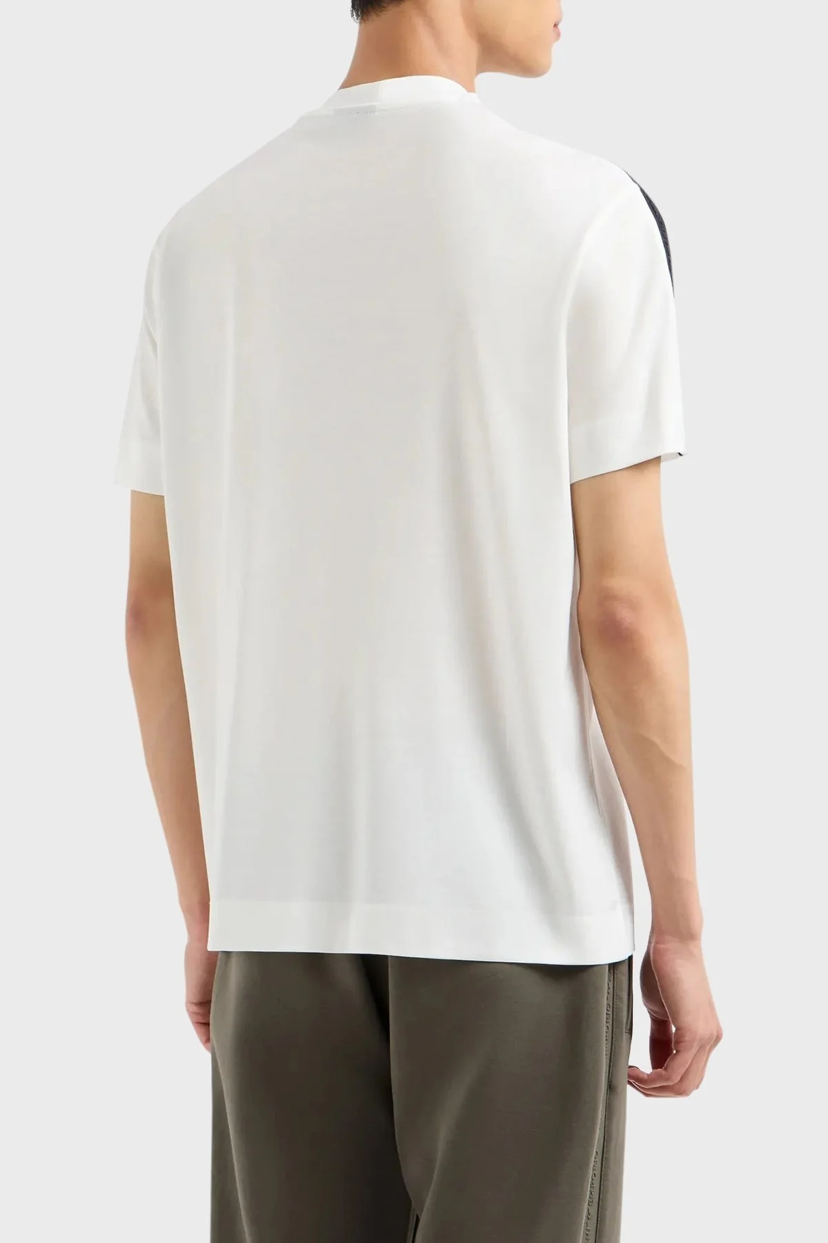 Emporio Armani Pamuklu Bisiklet Yaka Erkek T Shirt 6D1TD6 1JOSZ 0101 BEYAZ - 2