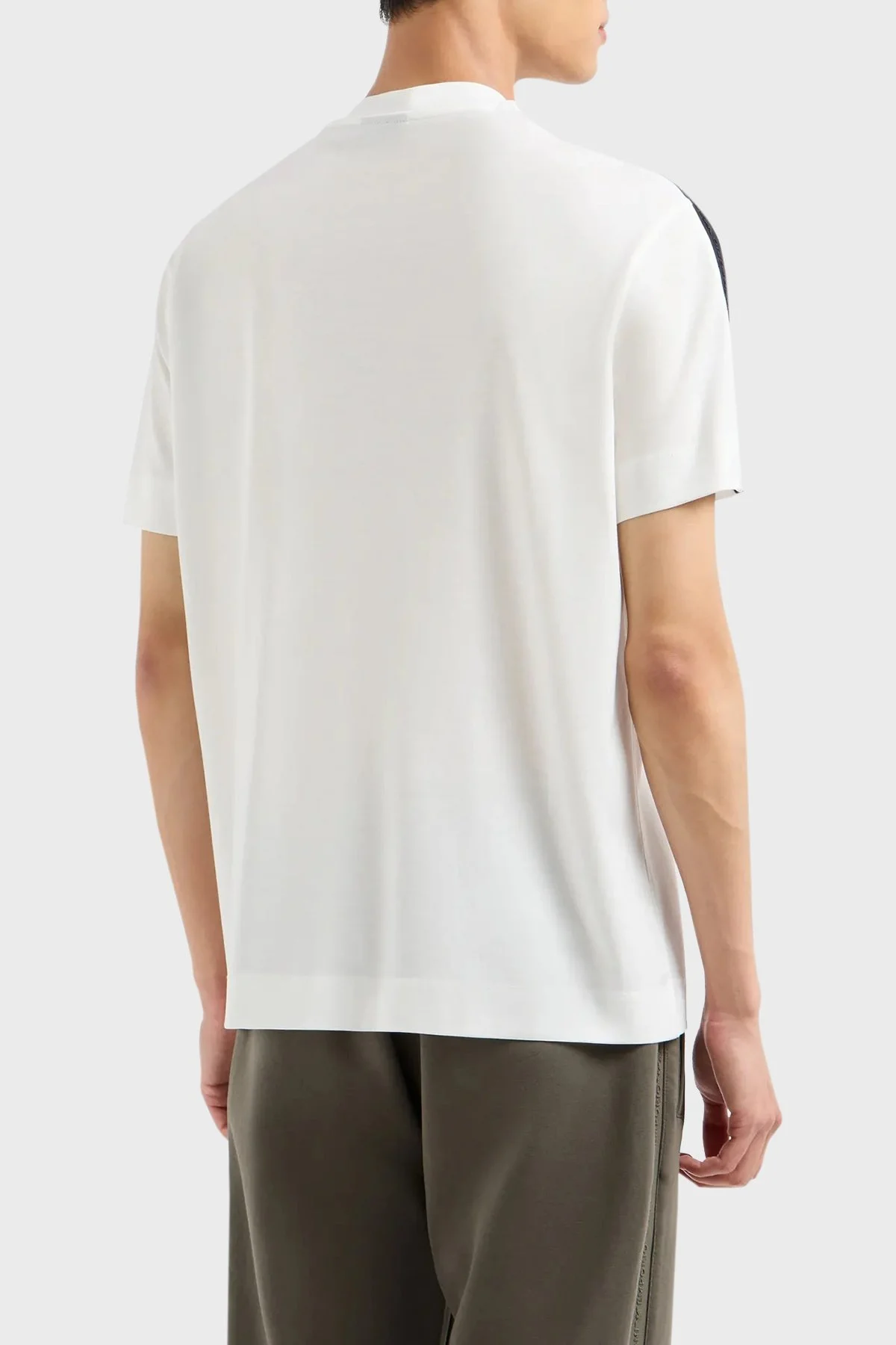 Emporio Armani Pamuklu Bisiklet Yaka Erkek T Shirt 6D1TD6 1JOSZ 0101 BEYAZ - 3